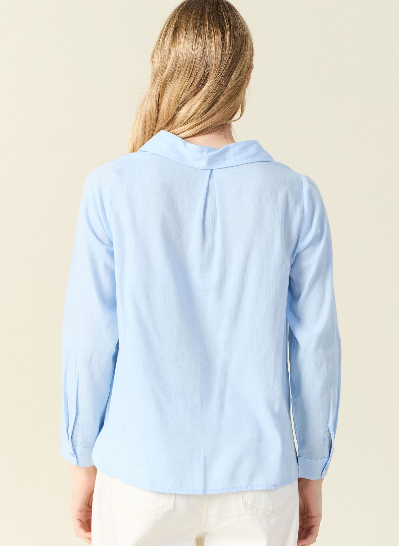 Chemises manches longues CONGCHEMF femme bleu Bonobo Chemises manches longues CONGCHEMF femme bleu FORGET-ME-NOT