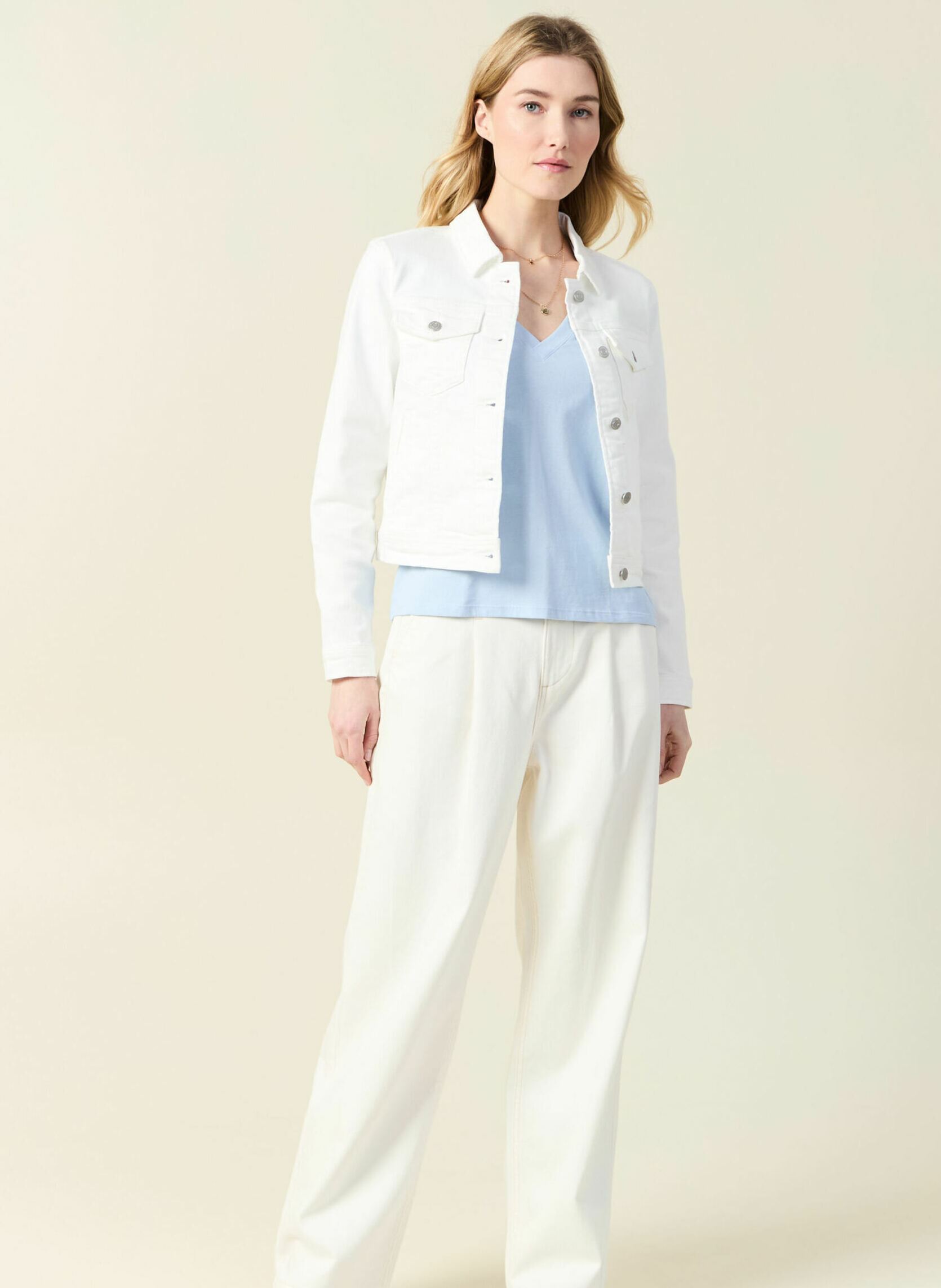 Jeansjacken ELEADENIMF damen weiß Bonobo Jeansjacken ELEADENIMF damen weiß DENIM WHITE