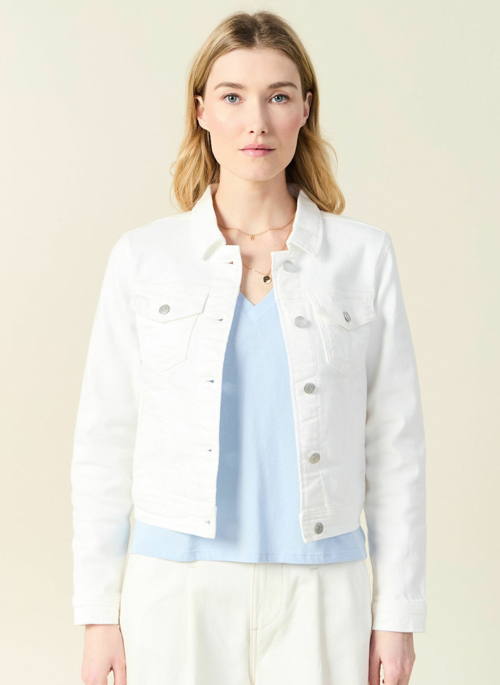 Jeansjacken ELEADENIMF damen weiß Bonobo Jeansjacken ELEADENIMF damen weiß DENIM WHITE