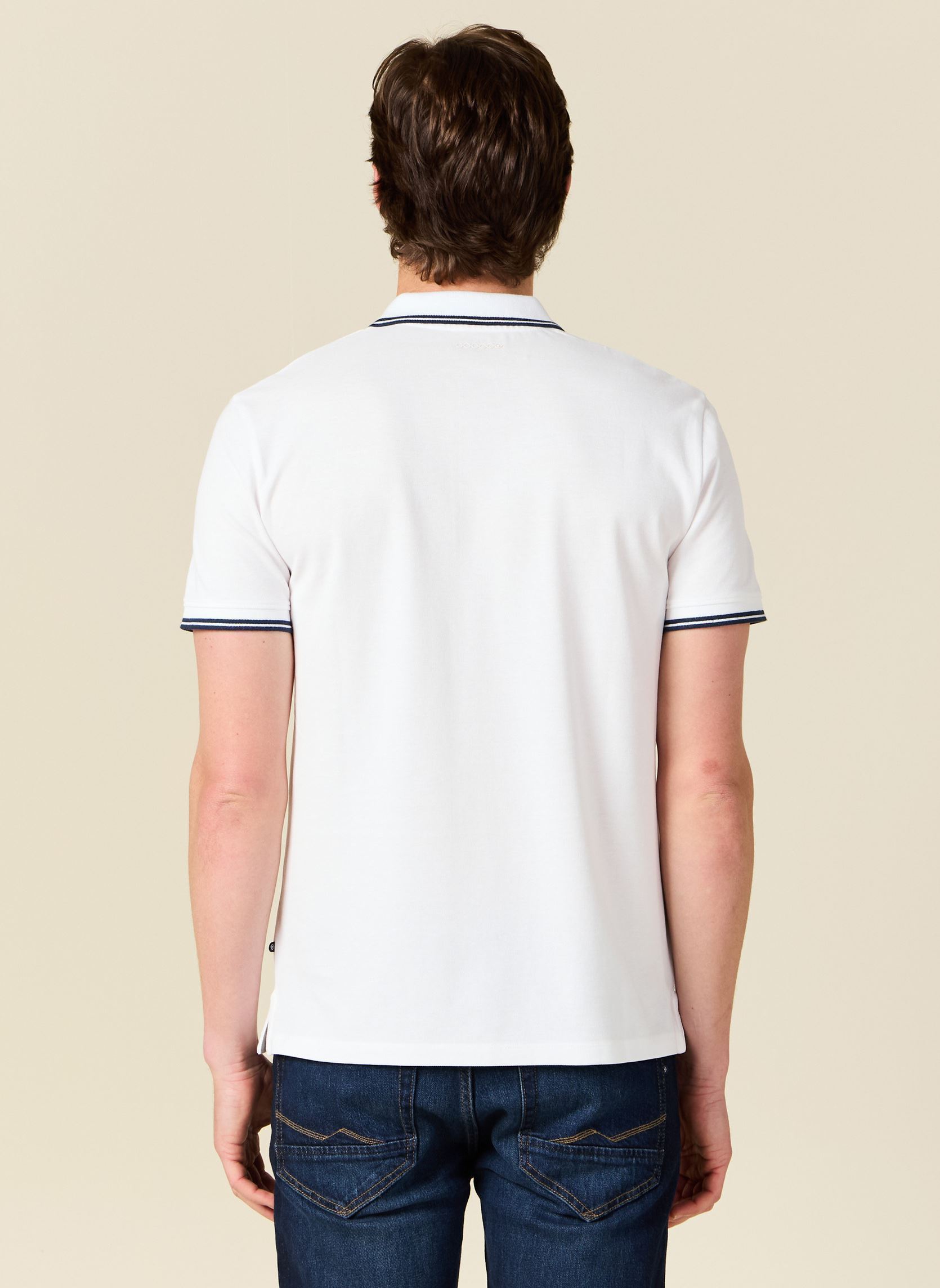 Kurzarm-Poloshirts POLUNI2H herren weiß Bonobo Kurzarm-Poloshirts POLUNI2H herren weiß BRIGHT WHITE