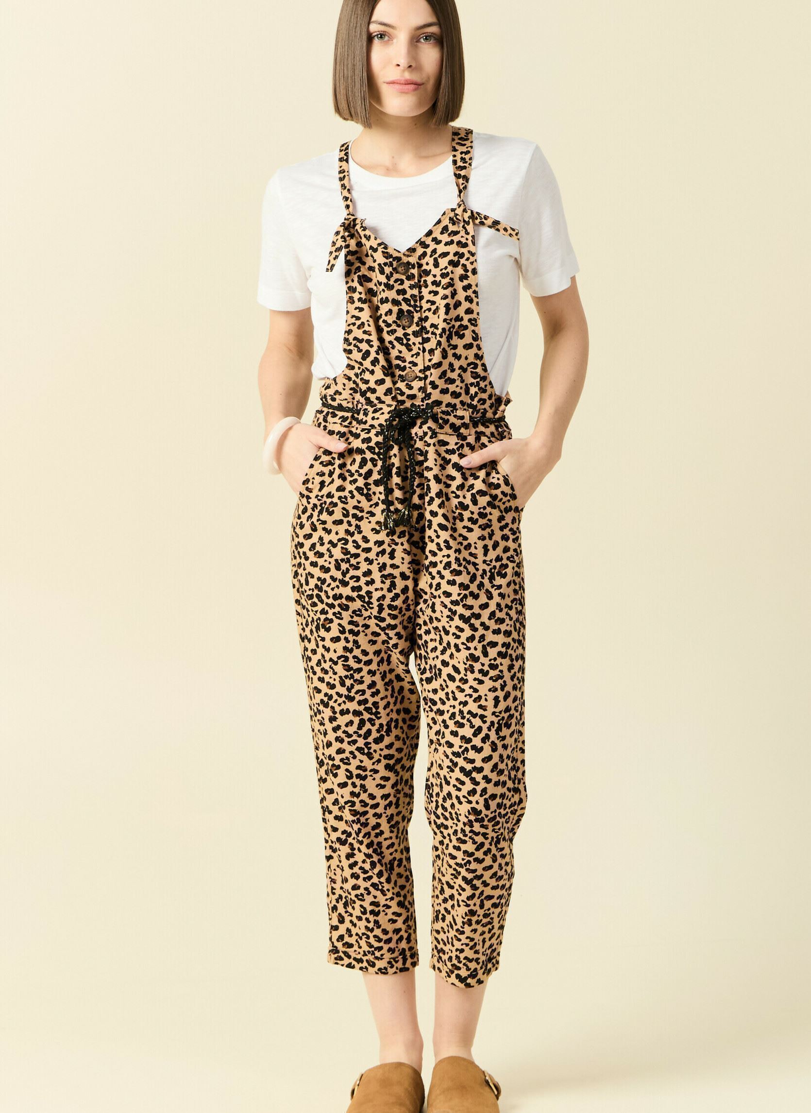 Salopettes CAIRE-LINLEO femme marron Bonobo Salopettes CAIRE-LINLEO femme marron LEO-TRICOLORE-BR