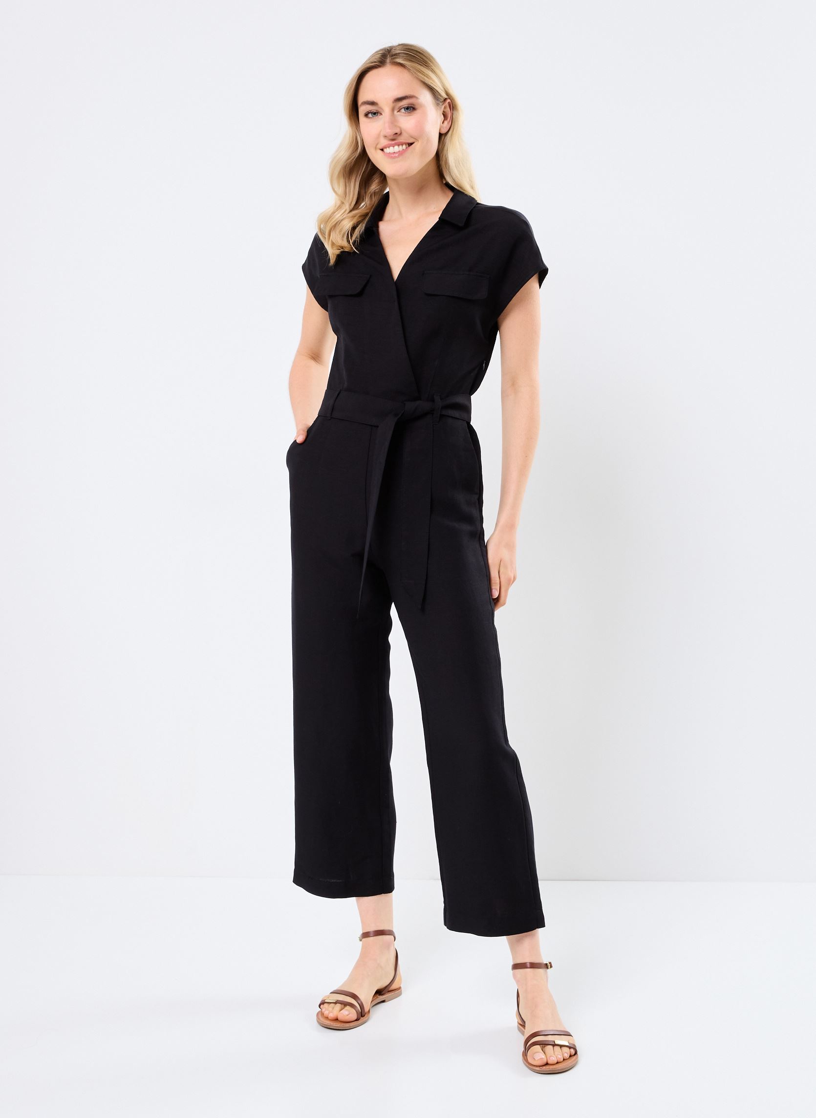 Combinaisons pantalon CAIRE-LINZA femme noir Bonobo Combinaisons pantalon CAIRE-LINZA femme noir BLACK BEAUTY