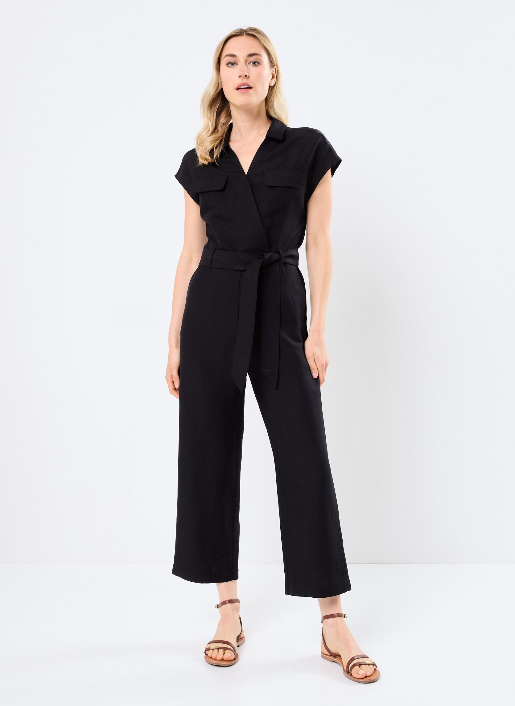Combinaisons pantalon CAIRE-LINZA femme noir Bonobo Combinaisons pantalon CAIRE-LINZA femme noir BLACK BEAUTY