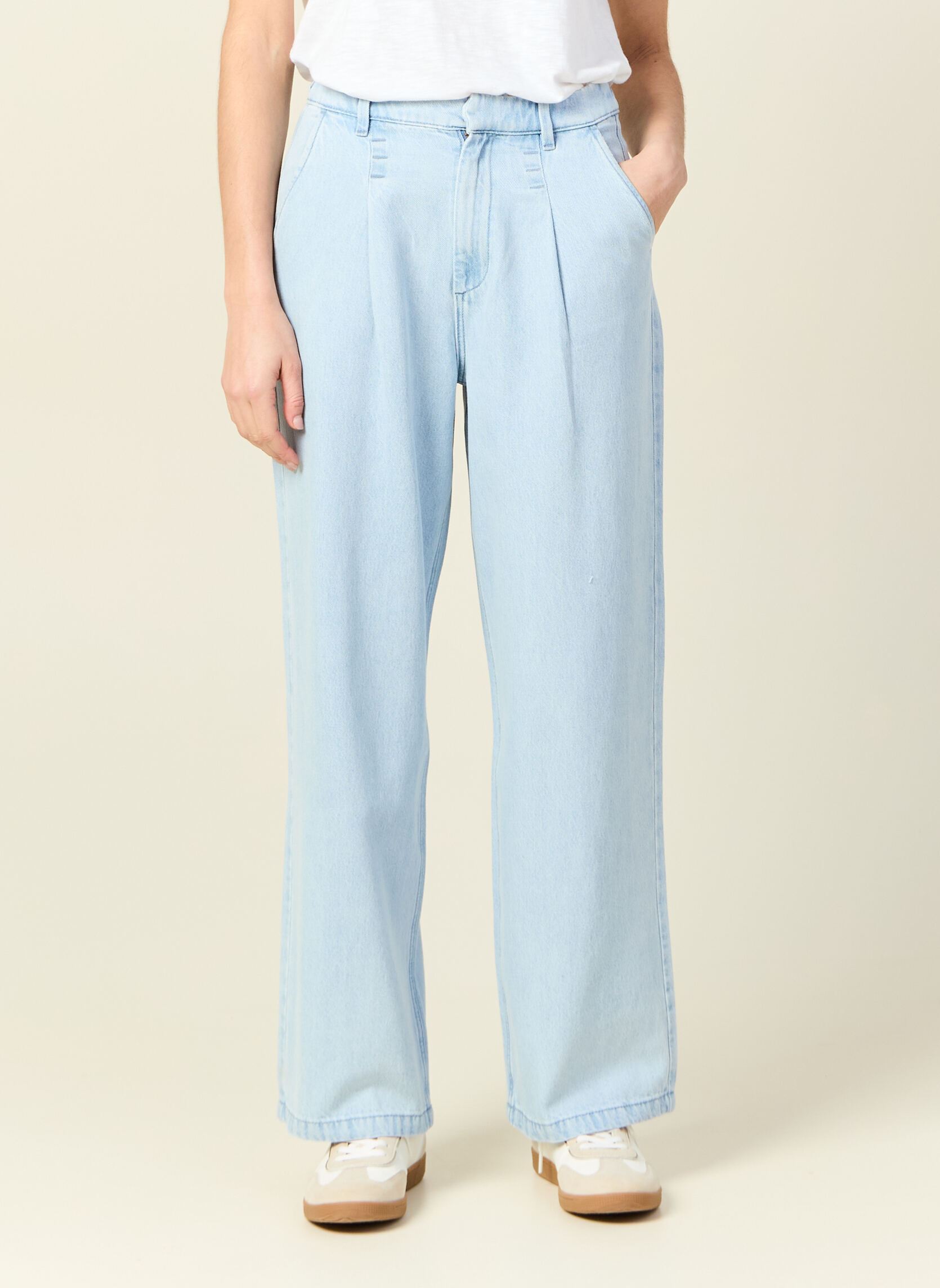 Flared jeans LISBOA-BELLE dames blauw Bonobo Flared jeans LISBOA-BELLE dames blauw DENIM BLEACH
