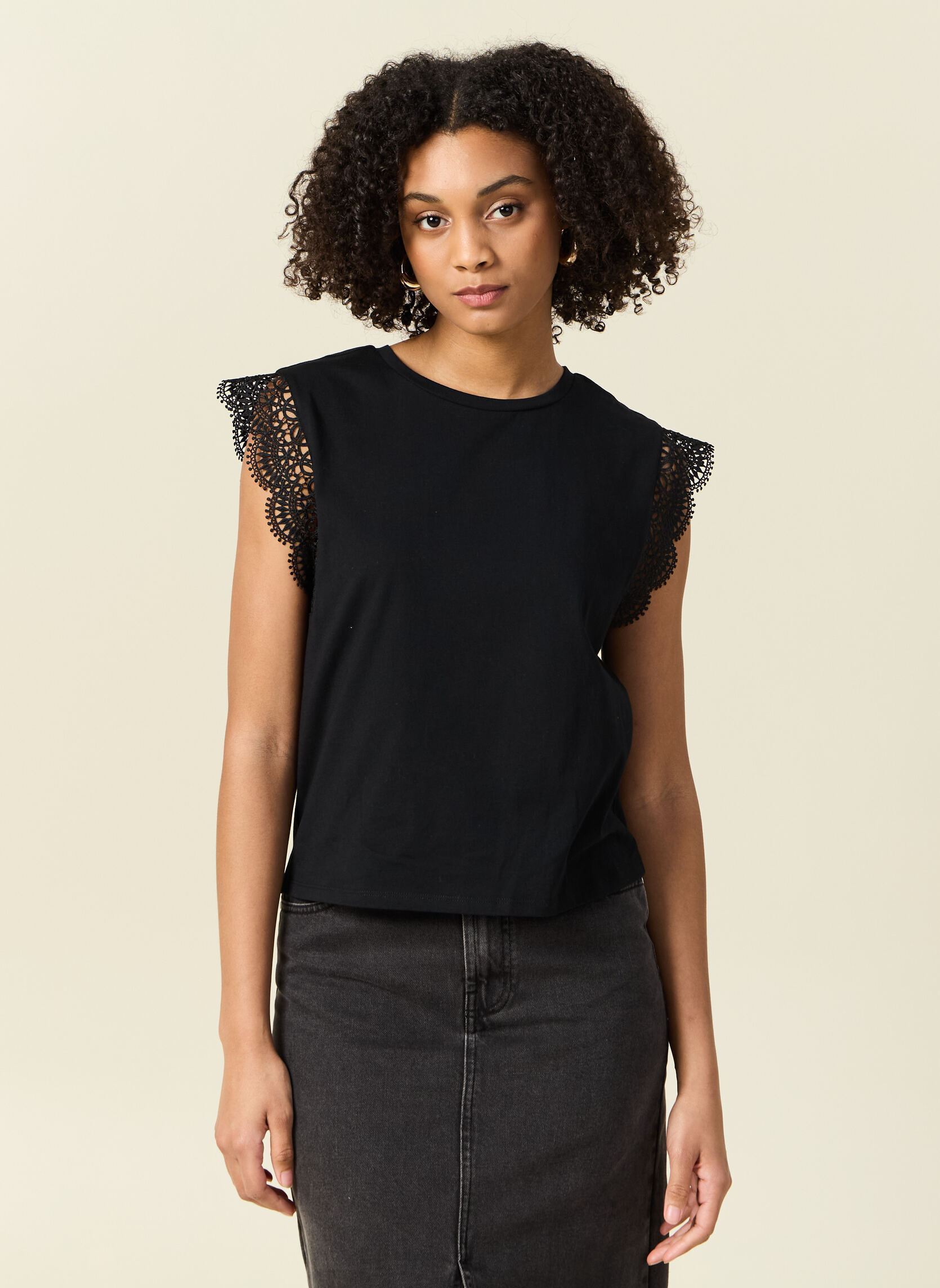 Tops HIPPIECOUF dames zwart Bonobo Tops HIPPIECOUF dames zwart BLACK BEAUTY