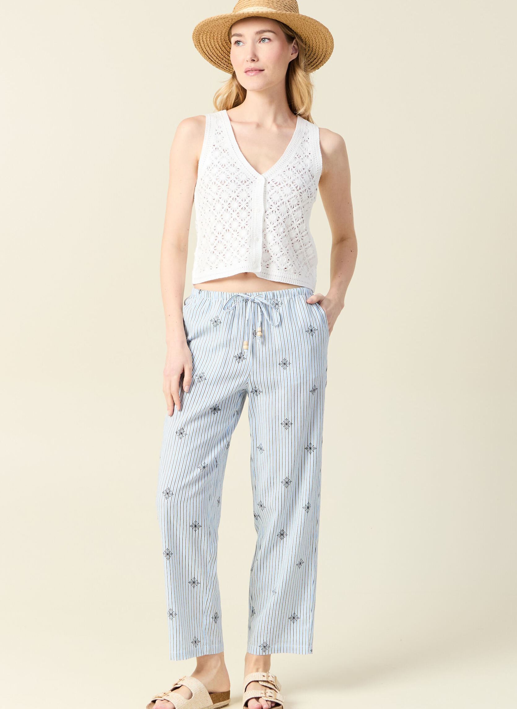 Pantalons larges DAILYPANF femme bleu Bonobo Pantalons larges DAILYPANF femme bleu RAY-BROD-BL