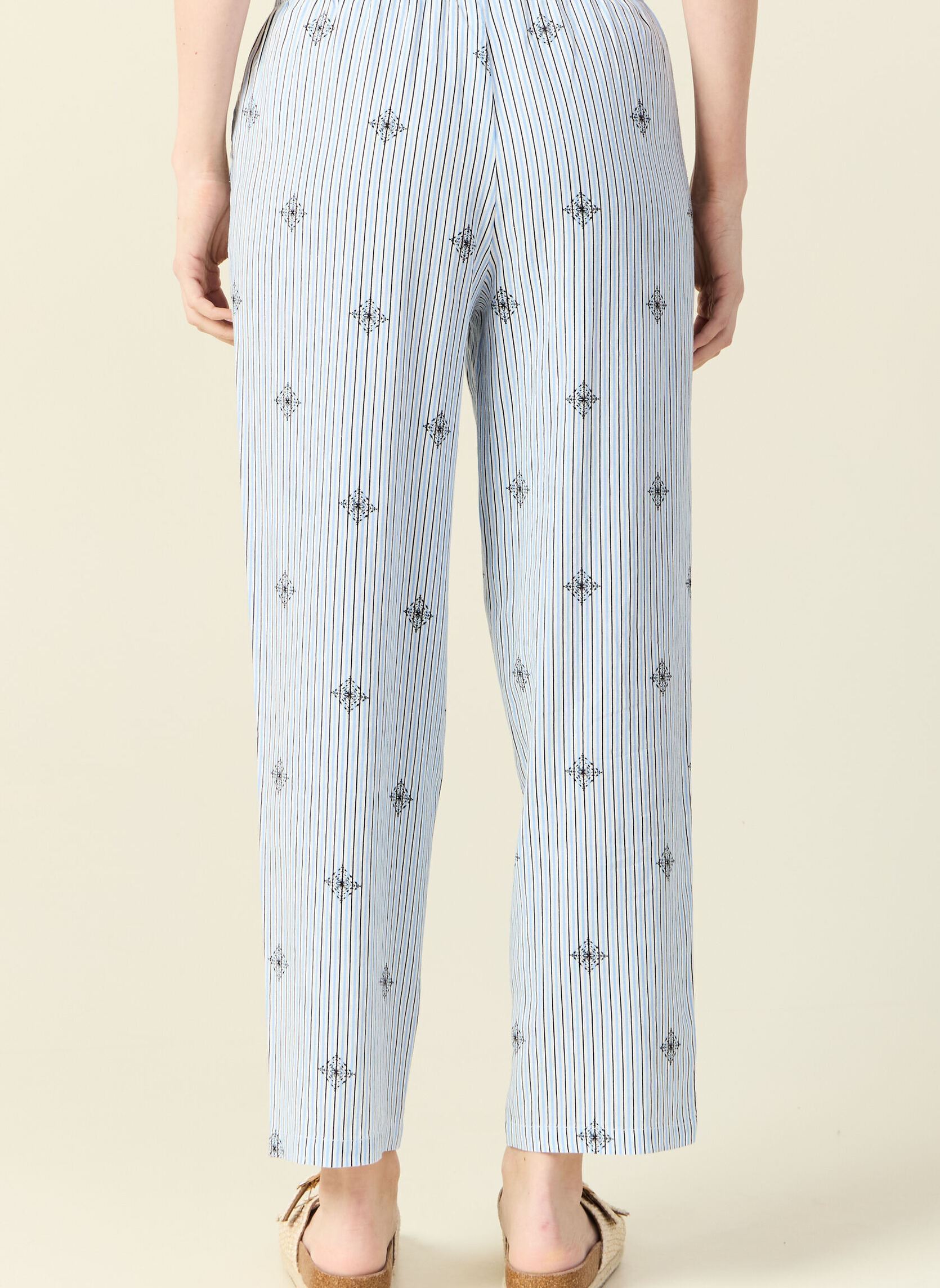Pantalons larges DAILYPANF femme bleu Bonobo Pantalons larges DAILYPANF femme bleu RAY-BROD-BL