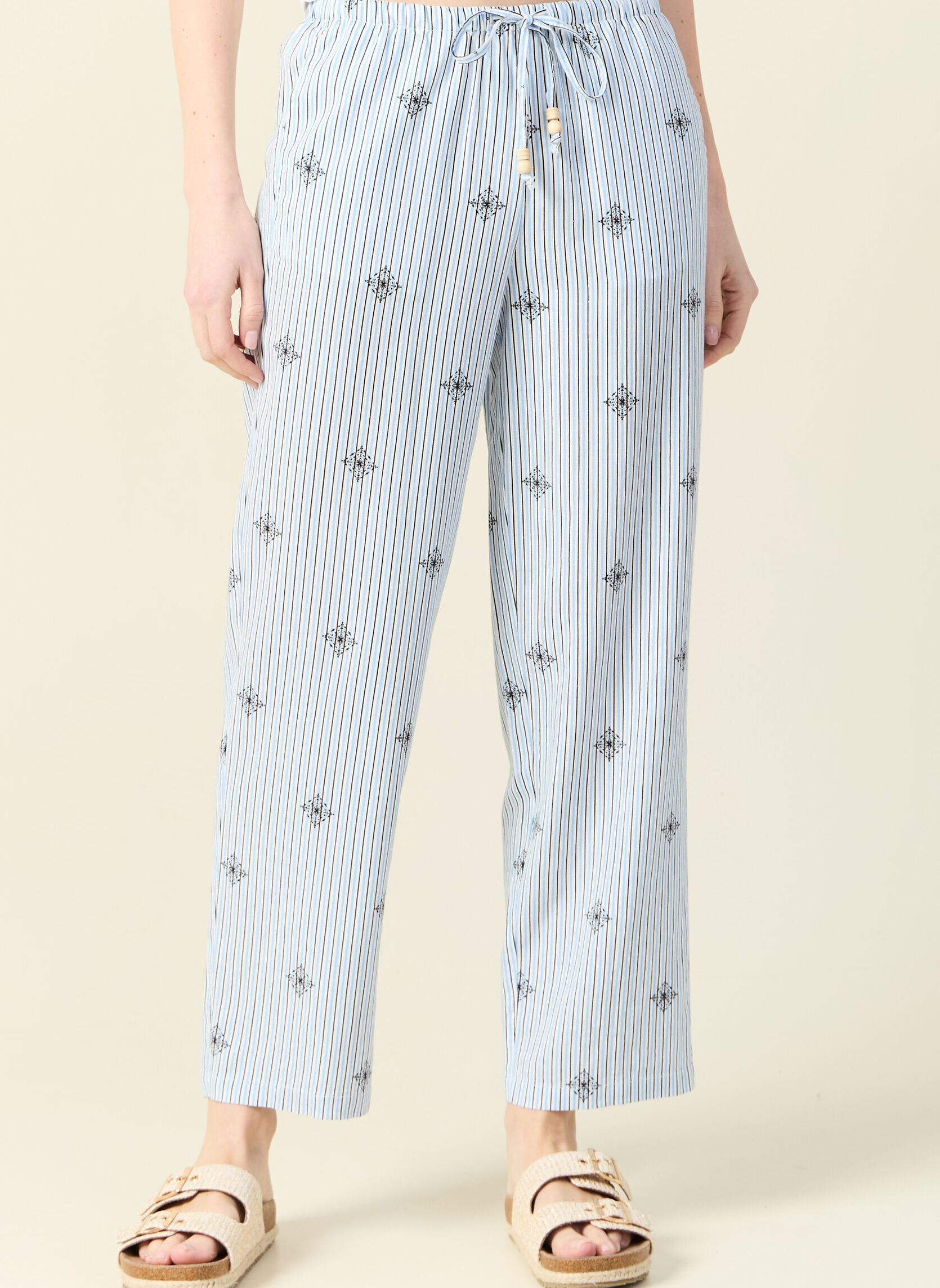 Pantalons larges DAILYPANF femme bleu Bonobo Pantalons larges DAILYPANF femme bleu RAY-BROD-BL