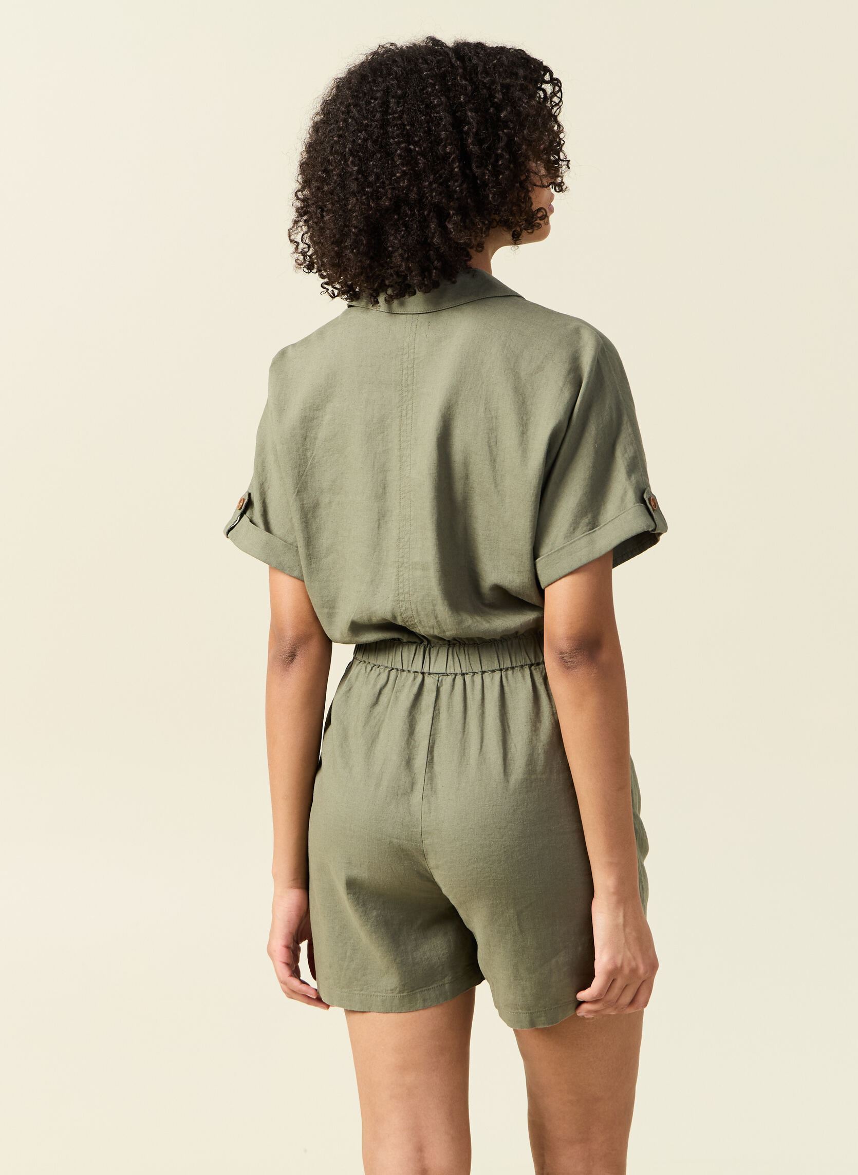 Kurze Jumpsuits CAIRE-SOFT damen grün Bonobo Kurze Jumpsuits CAIRE-SOFT damen grün FOUR LEAF CLOVER