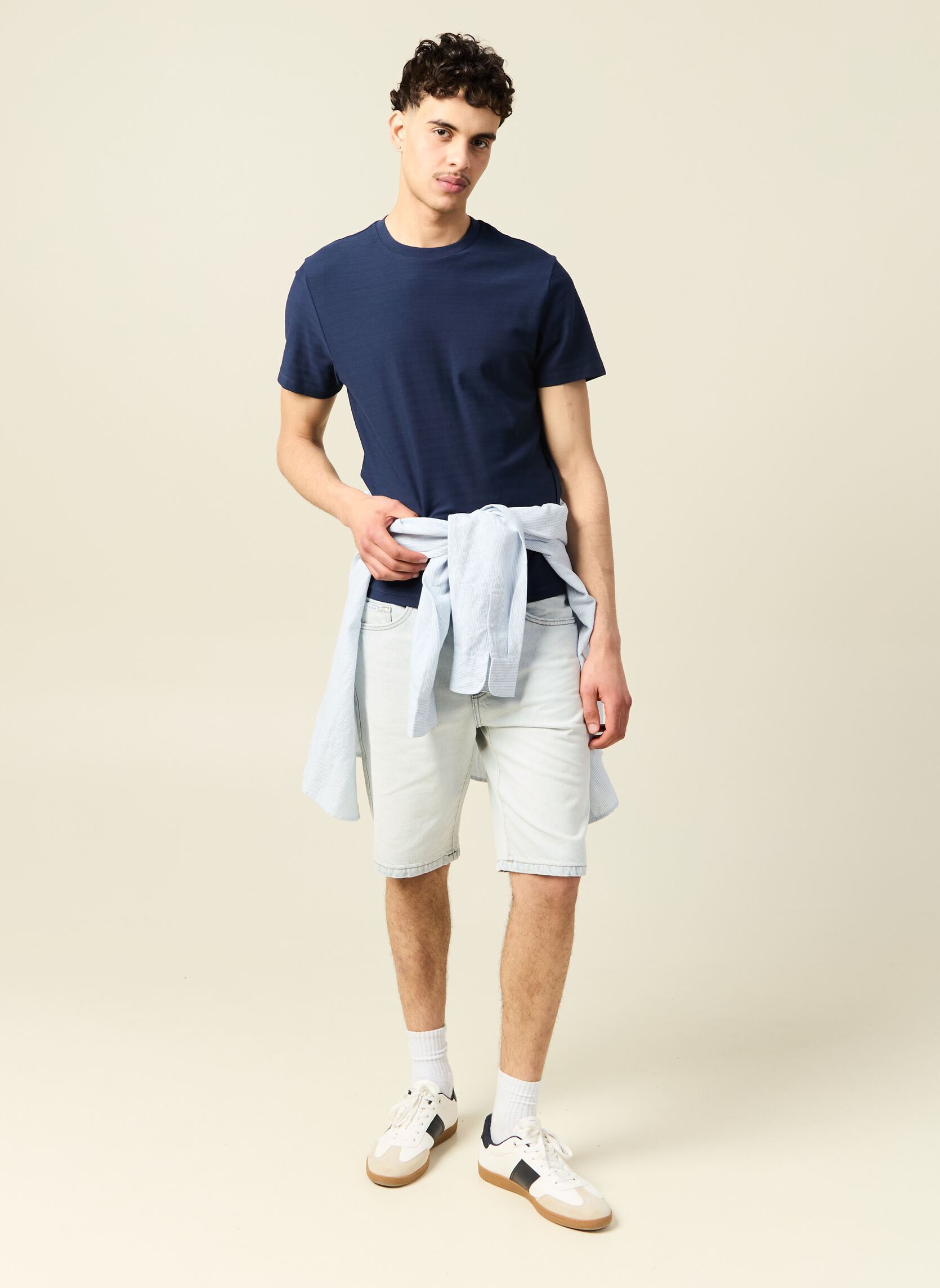 T-shirts met korte mouwen TEESEVILLEH heren blauw Bonobo T-shirts met korte mouwen TEESEVILLEH heren blauw DRESS BLUES