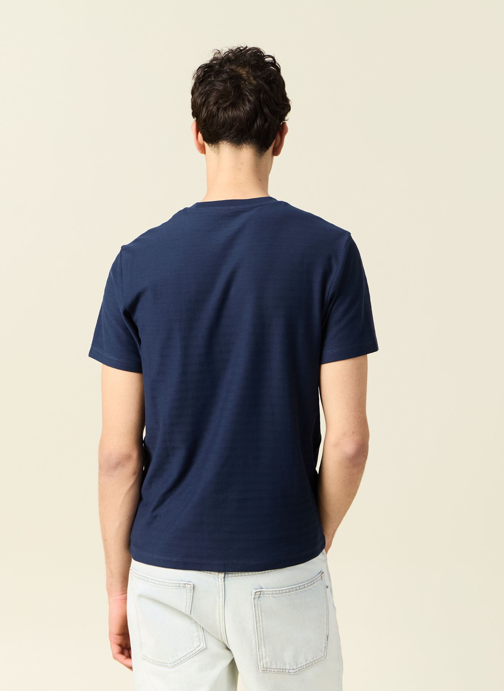 T-shirts met korte mouwen TEESEVILLEH heren blauw Bonobo T-shirts met korte mouwen TEESEVILLEH heren blauw DRESS BLUES