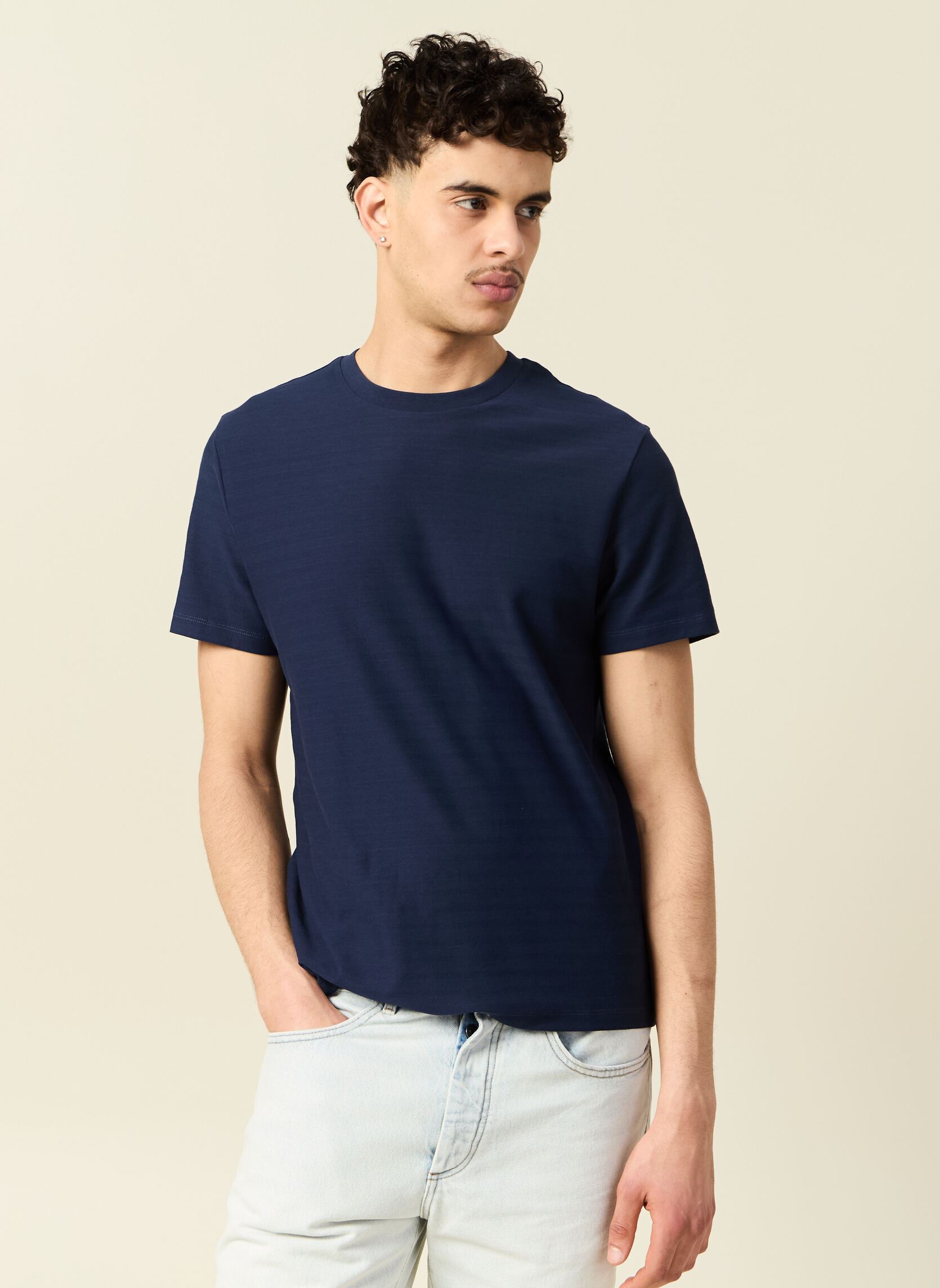 T-shirts met korte mouwen TEESEVILLEH heren blauw Bonobo T-shirts met korte mouwen TEESEVILLEH heren blauw DRESS BLUES