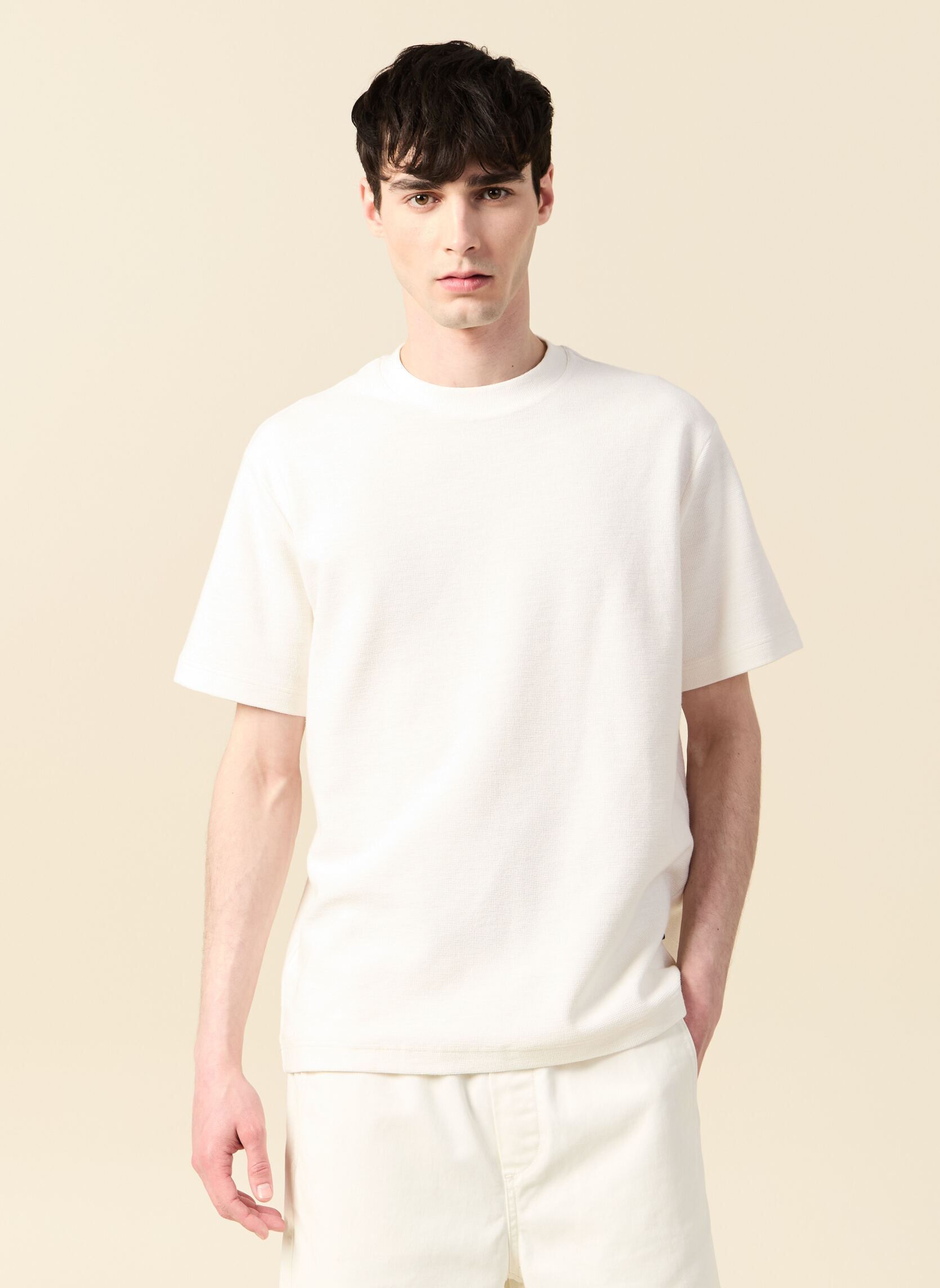 T-shirts met korte mouwen TEESETH heren wit Bonobo T-shirts met korte mouwen TEESETH heren wit Coconut Milk