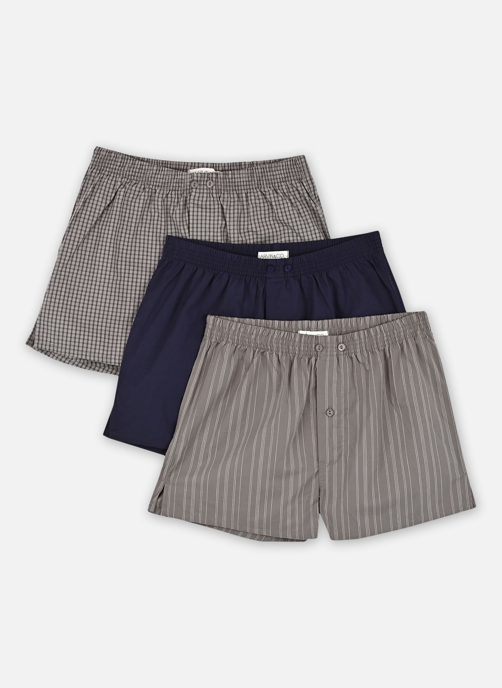 Sous-vêtements de sport CALECONS-COTON lot homme gris Marvin&Co Sous-vêtements de sport CALECONS-COTON lot homme gris Z*GRIS