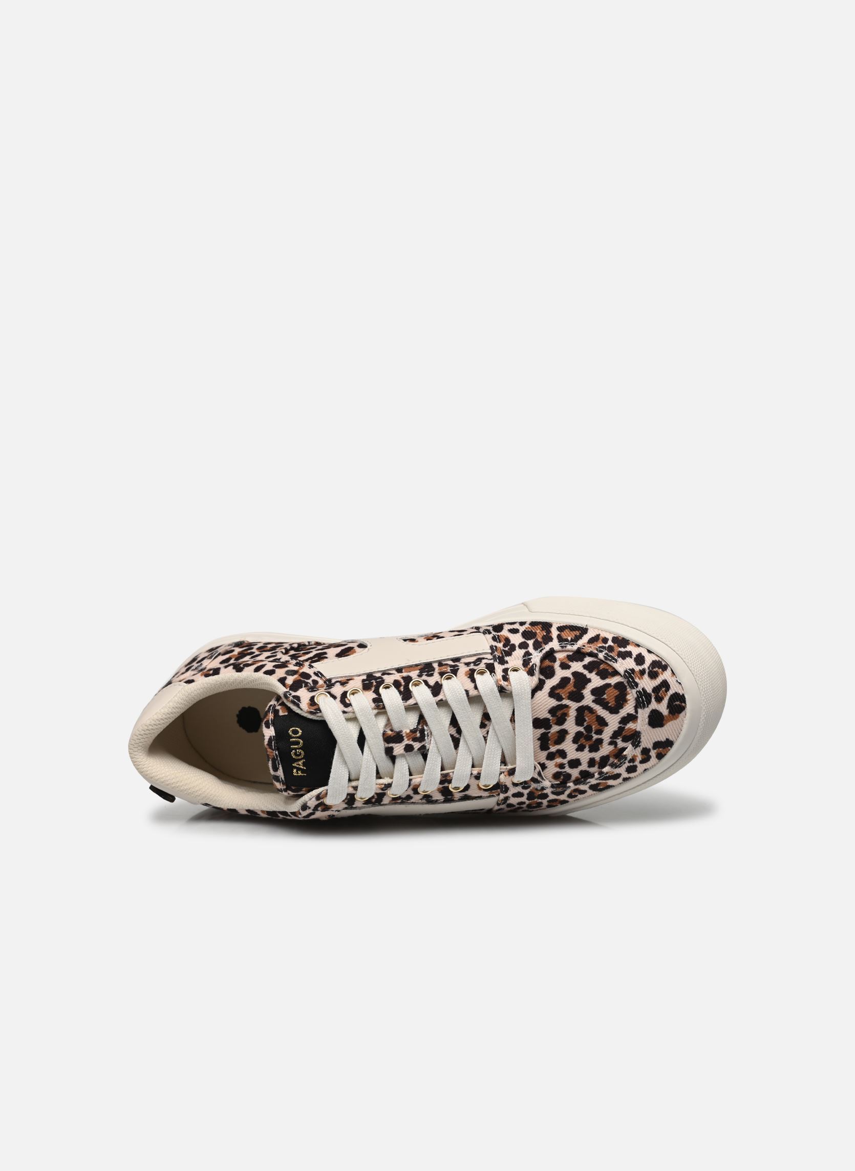Print sneakers WALNUT PLATFORM COTTON dames bruin Faguo Print sneakers WALNUT PLATFORM COTTON dames bruin BEI00
