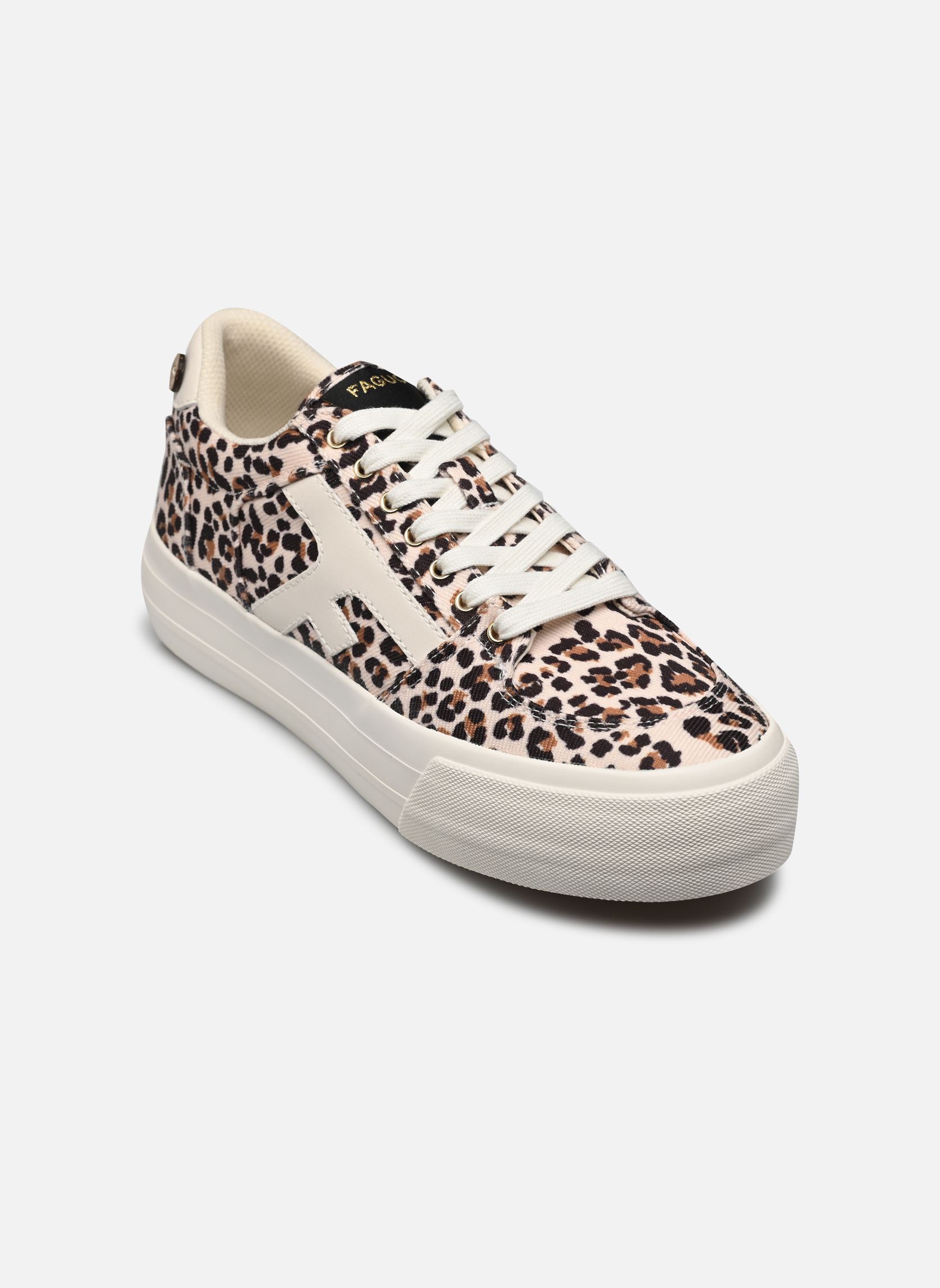 Print sneakers WALNUT PLATFORM COTTON dames bruin Faguo Print sneakers WALNUT PLATFORM COTTON dames bruin BEI00