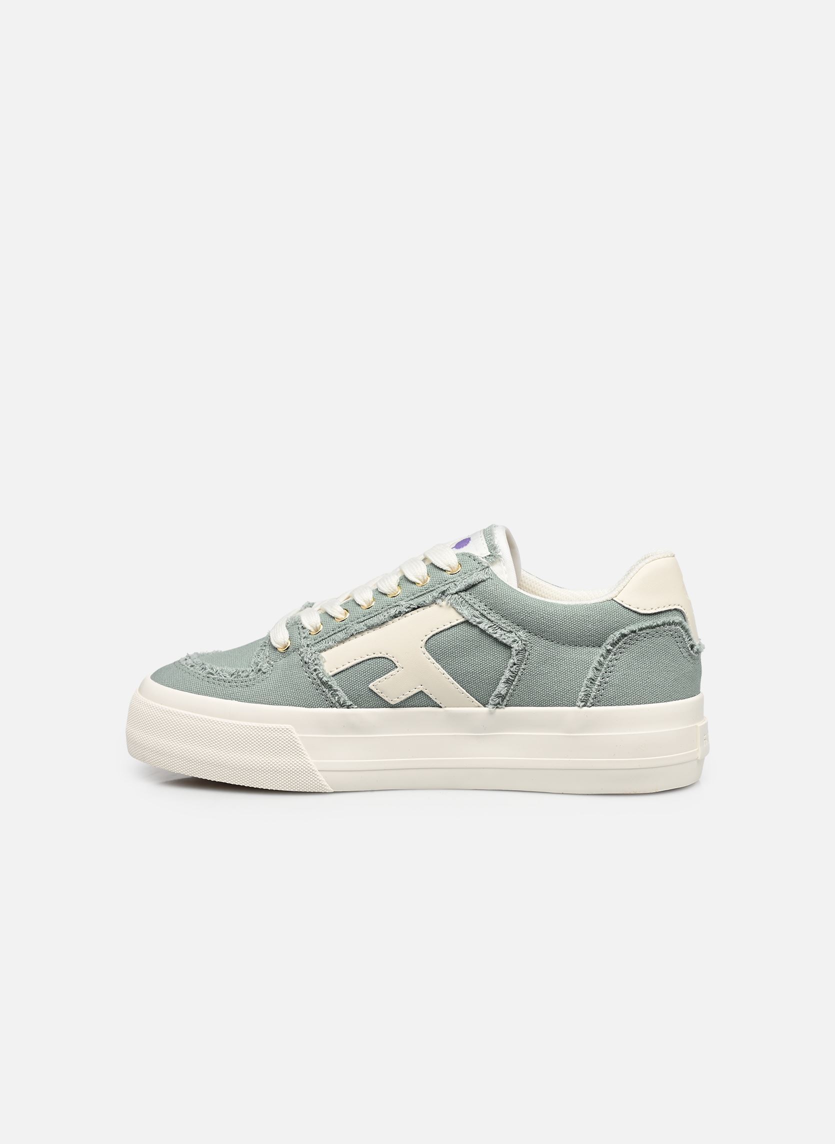 Baskets toile WALNUT PLATFORM COTTON femme bleu Faguo Baskets toile WALNUT PLATFORM COTTON femme bleu Light green