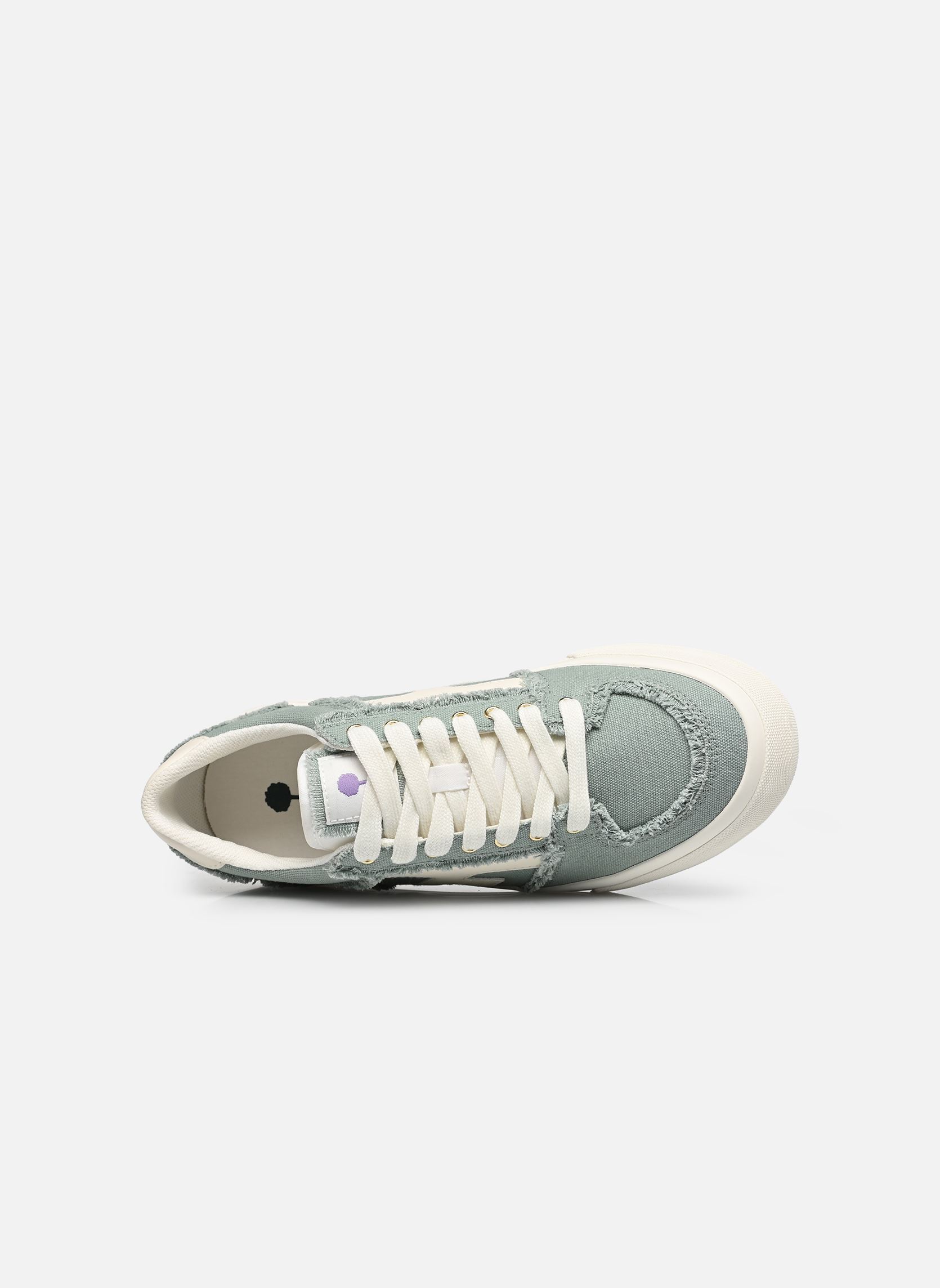 Baskets toile WALNUT PLATFORM COTTON femme bleu Faguo Baskets toile WALNUT PLATFORM COTTON femme bleu Light green
