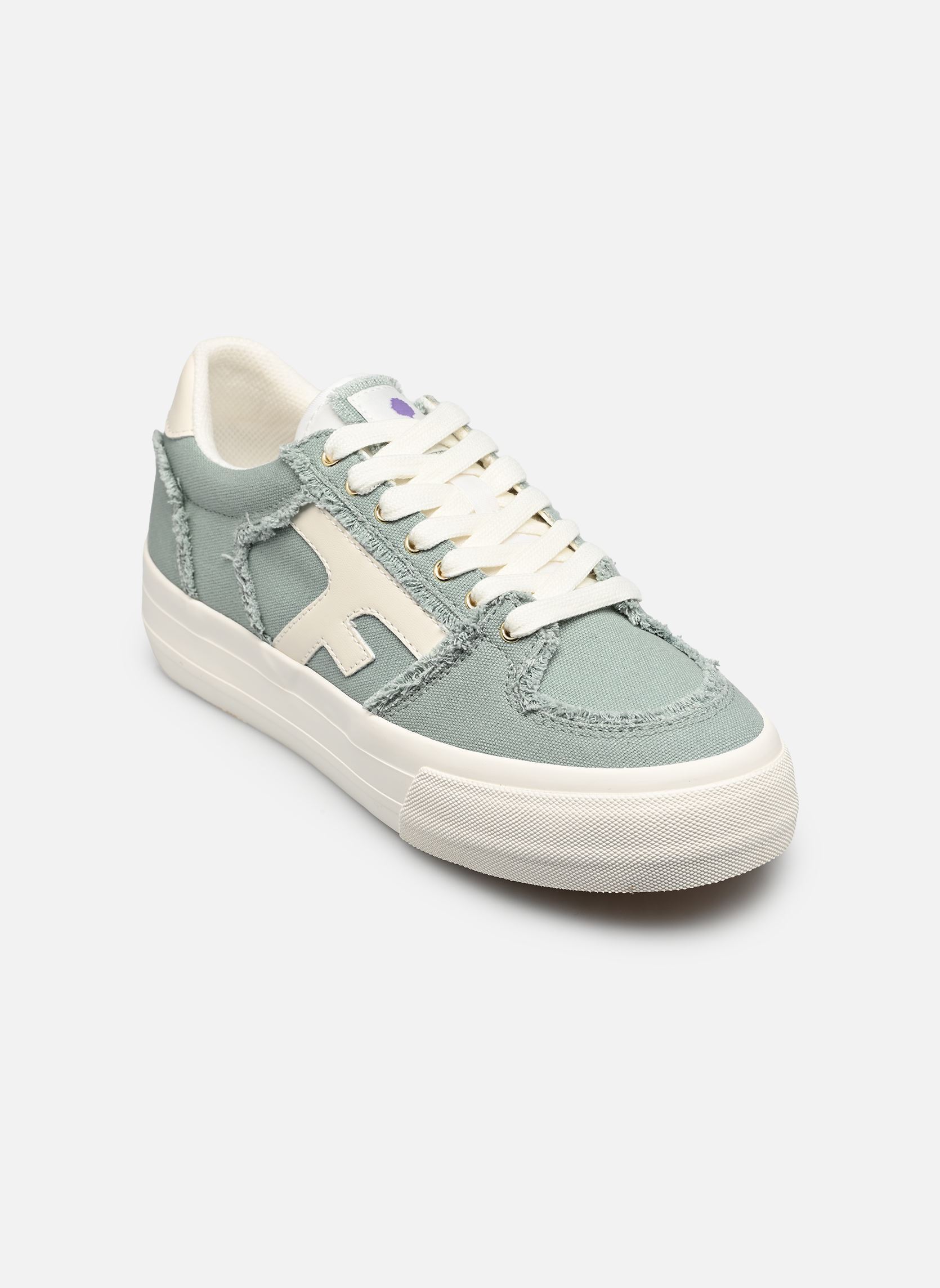 Baskets toile WALNUT PLATFORM COTTON femme bleu Faguo Baskets toile WALNUT PLATFORM COTTON femme bleu Light green