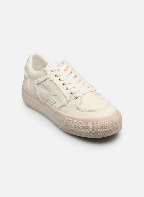 Faguo Leinen-Sneaker WALNUT PLATFORM COTTON damen weiß