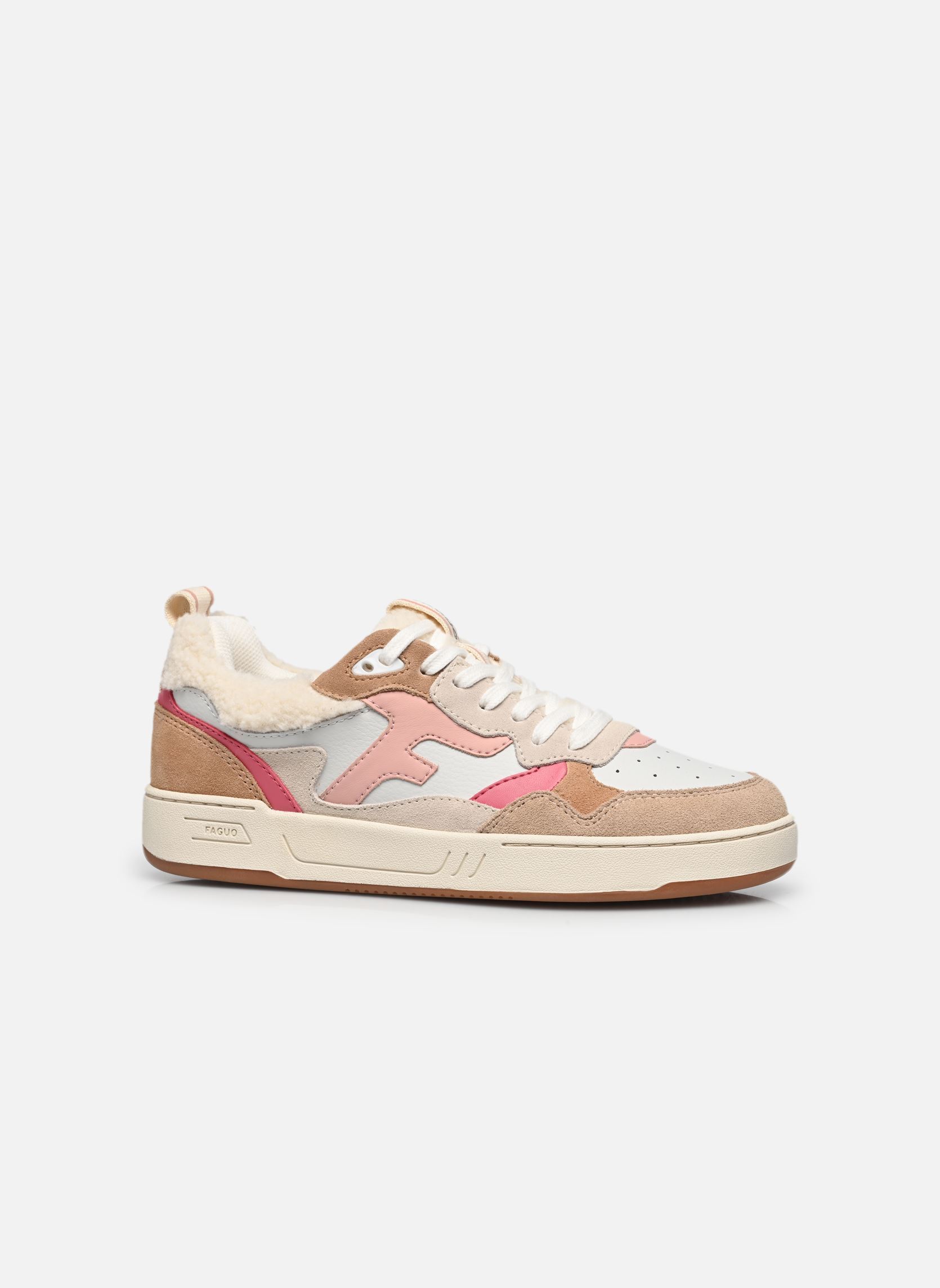 Baskets DAHLIA LEATHER SUEDE W femme multicolore Faguo Baskets DAHLIA LEATHER SUEDE W femme multicolore WHITE DUSTY PINK