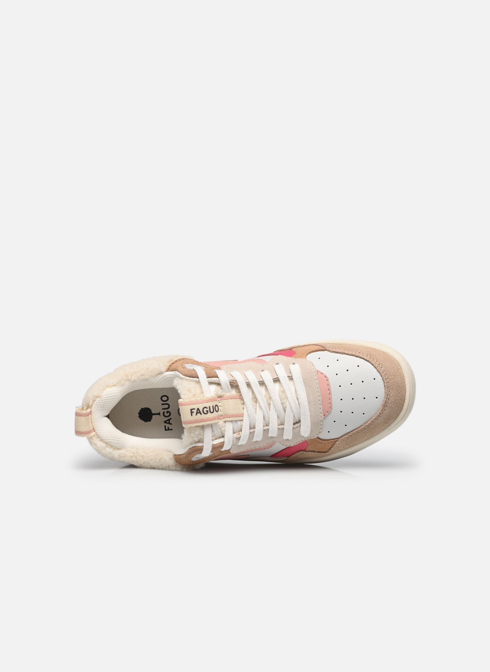 Baskets DAHLIA LEATHER SUEDE W femme multicolore Faguo Baskets DAHLIA LEATHER SUEDE W femme multicolore WHITE DUSTY PINK