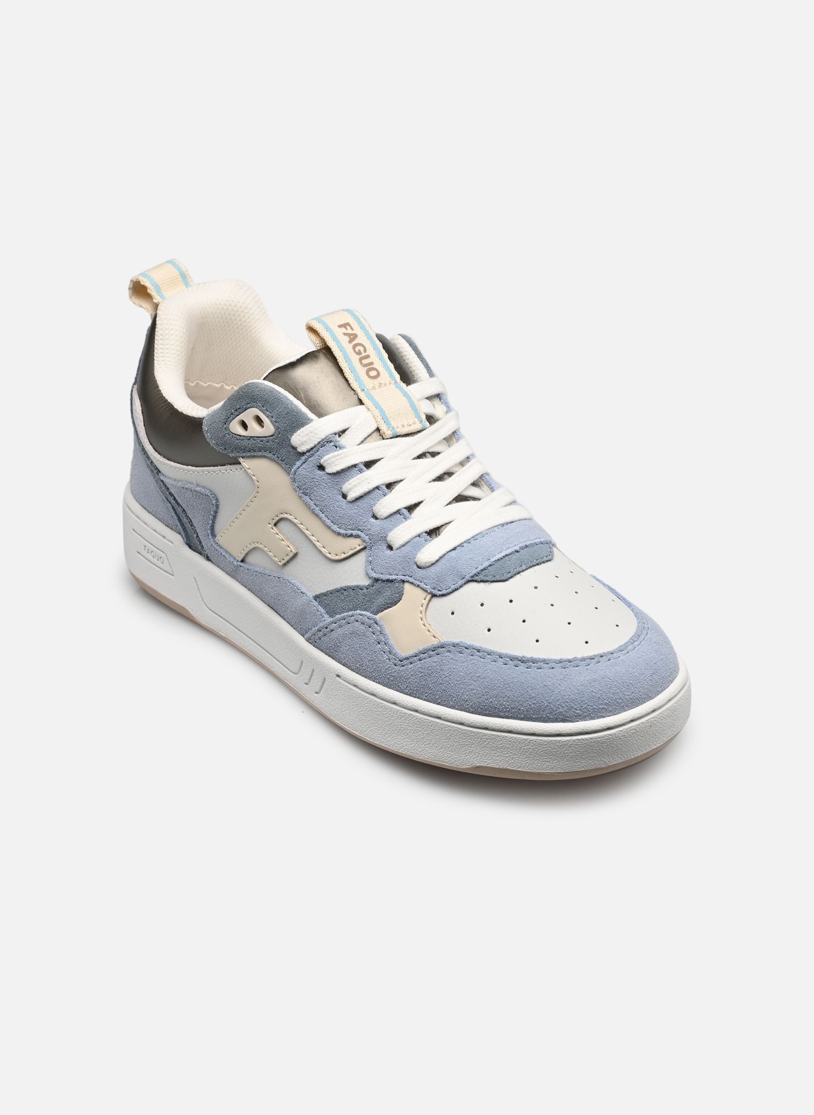 Baskets Faguo DAHLIA LEATHER SUEDE pour  Femme - F25CF3211-ECR50