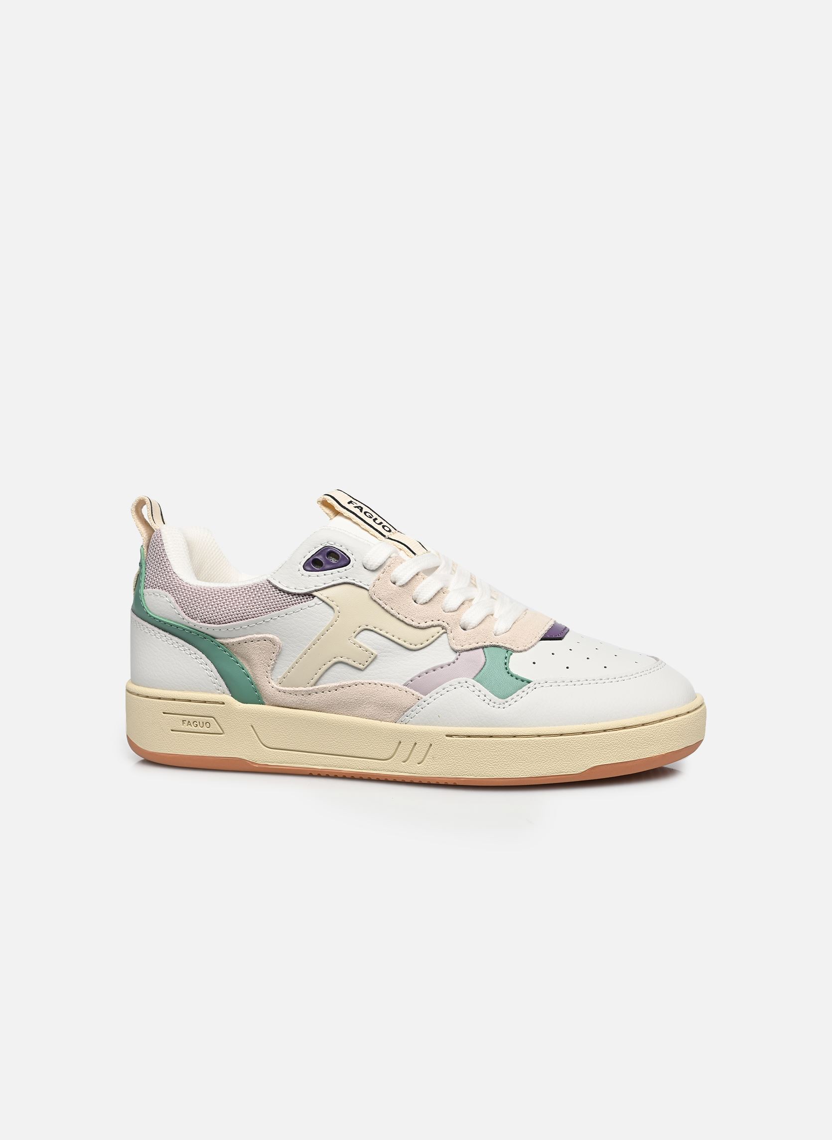 Baskets DAHLIA LEATHER SUEDE W femme multicolore Faguo Baskets DAHLIA LEATHER SUEDE W femme multicolore WHITE/ROSE BROWN