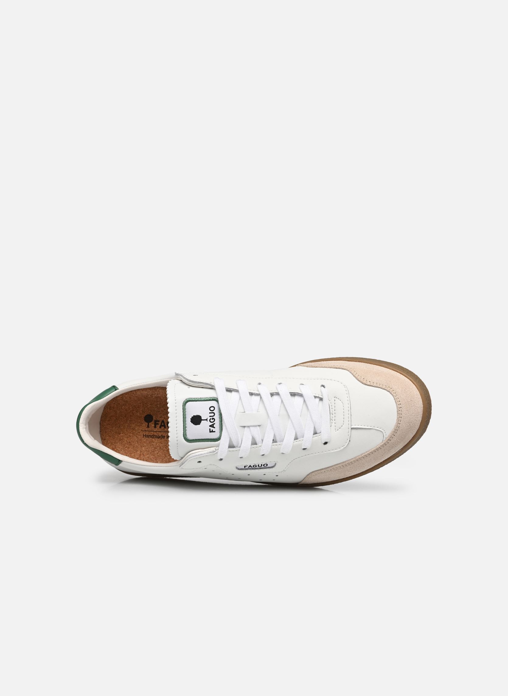 Baskets basses LUMBO LEATHER SUEDE M homme blanc Faguo Baskets basses LUMBO LEATHER SUEDE M homme blanc WHITE/GREEN