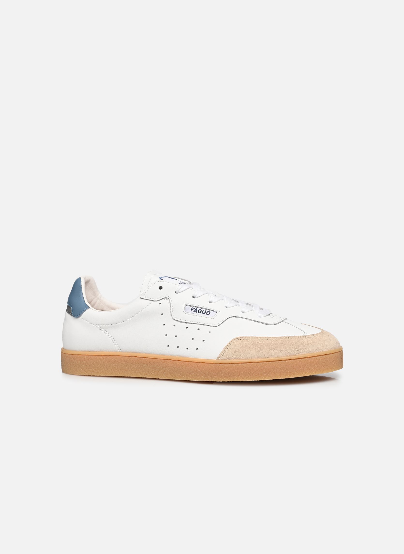 Sneakers LUMBO LEATHER SUEDE M heren wit Faguo Sneakers LUMBO LEATHER SUEDE M heren wit OFF-WHITE/BLUE