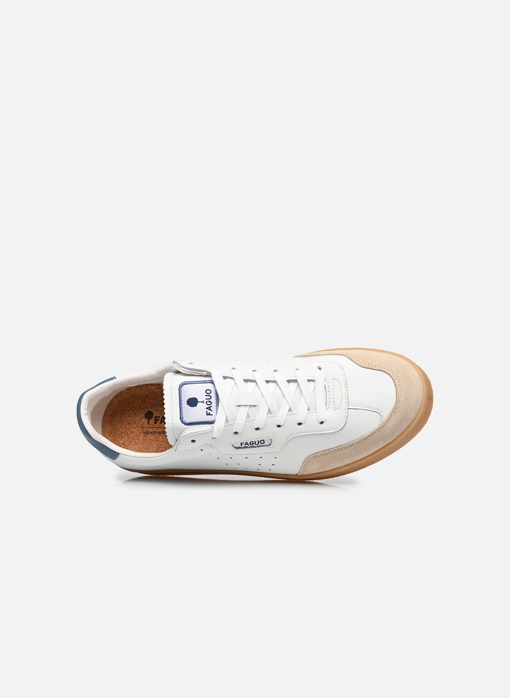 Sneakers LUMBO LEATHER SUEDE M heren wit Faguo Sneakers LUMBO LEATHER SUEDE M heren wit OFF-WHITE/BLUE