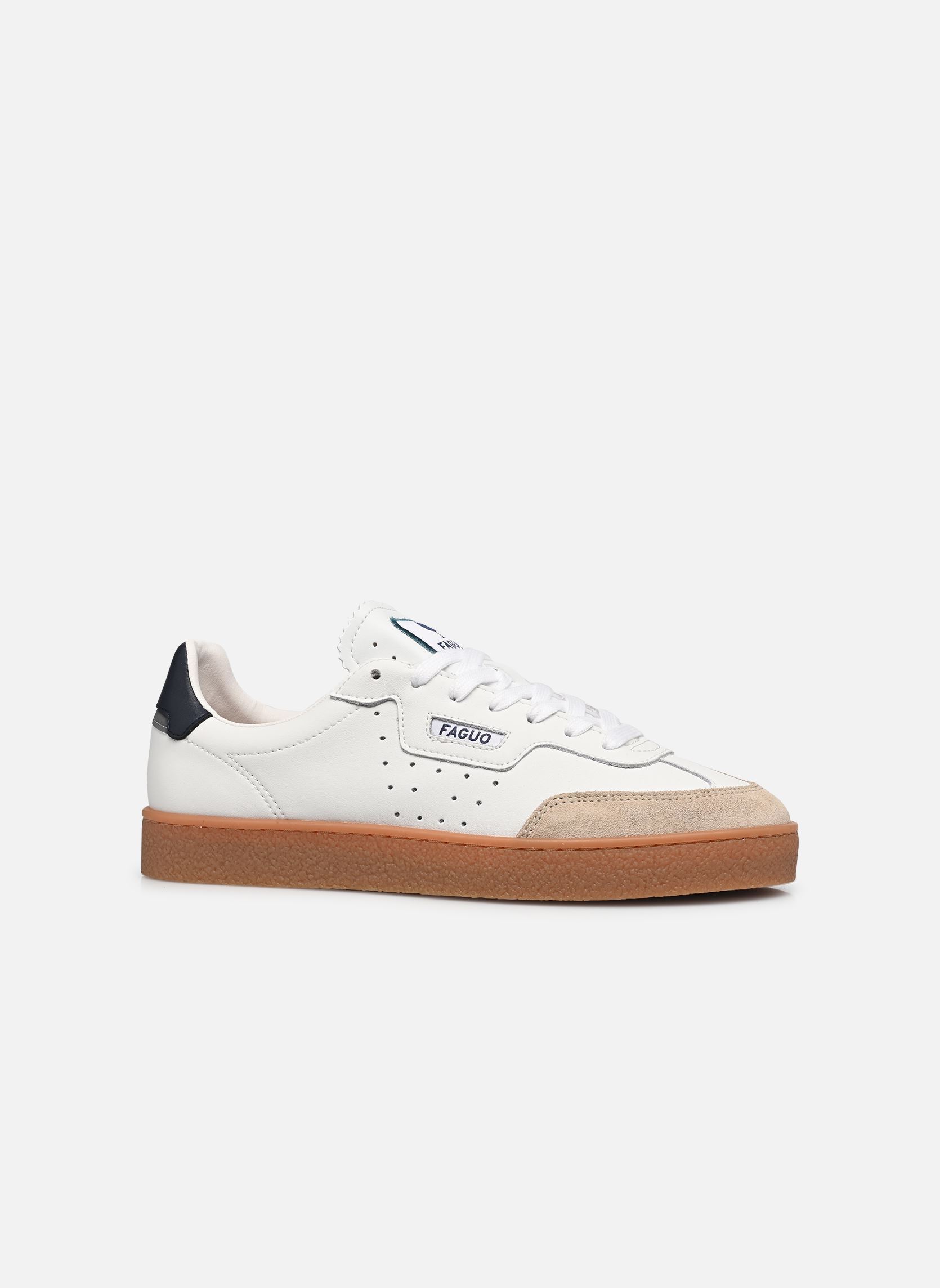 Sneakers LUMBO LEATHER SUEDE dames wit Faguo Sneakers LUMBO LEATHER SUEDE dames wit WHITE/NAVY