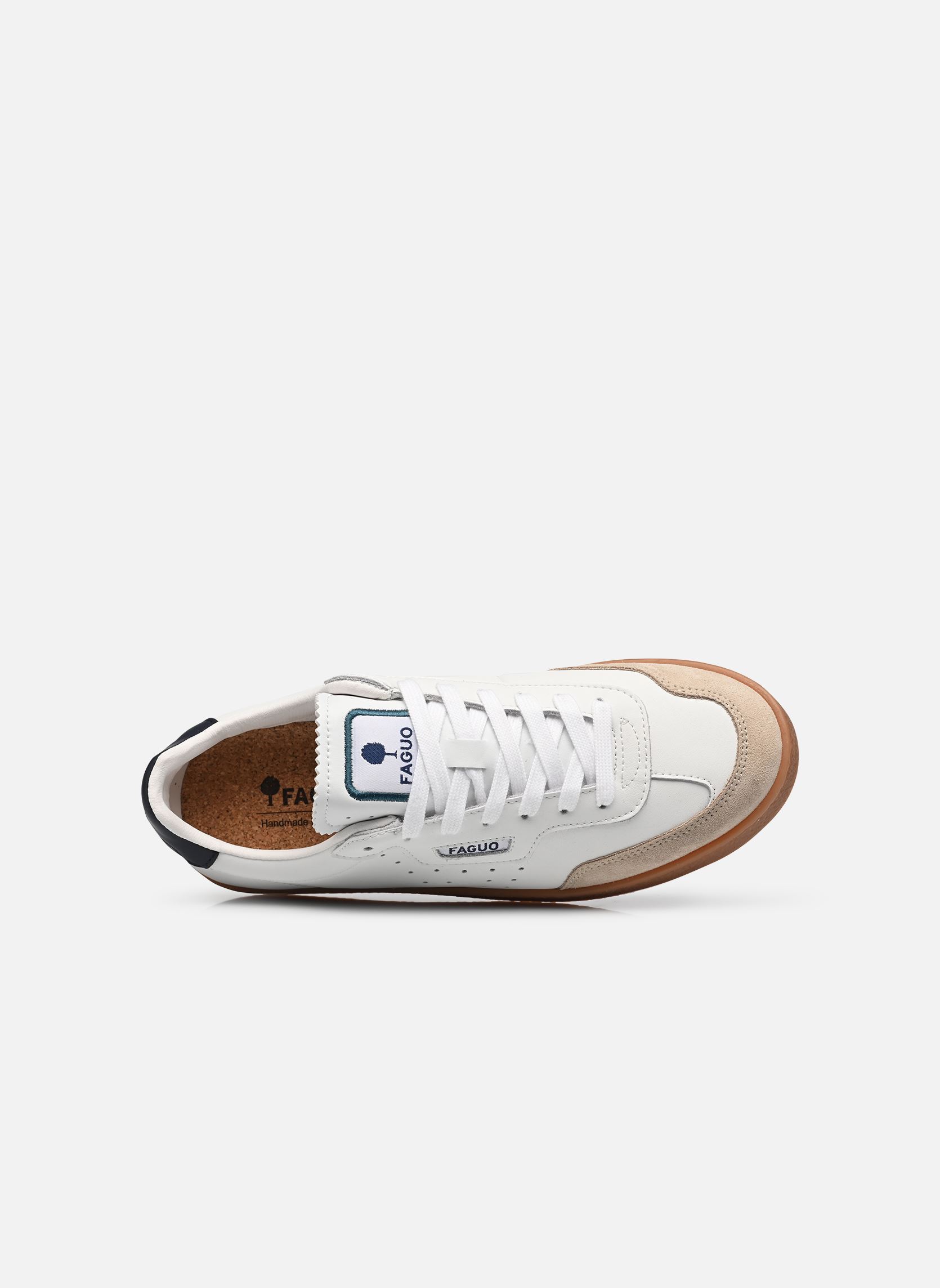 Sneakers LUMBO LEATHER SUEDE dames wit Faguo Sneakers LUMBO LEATHER SUEDE dames wit WHITE/NAVY