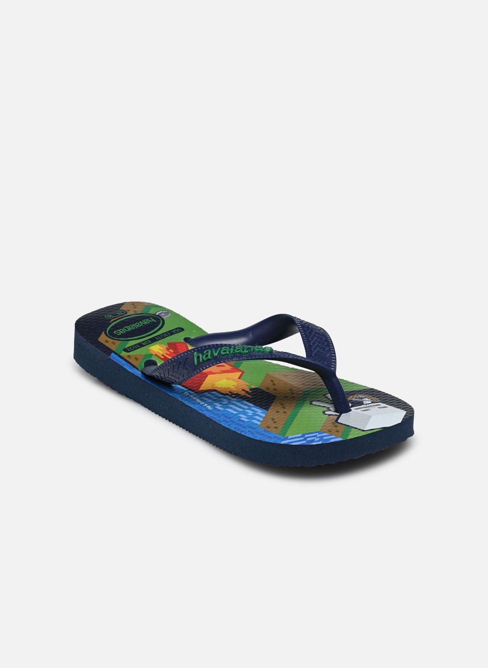 Tongs Kids Minecraft bleu Havaianas Tongs Kids Minecraft bleu Navy Blue