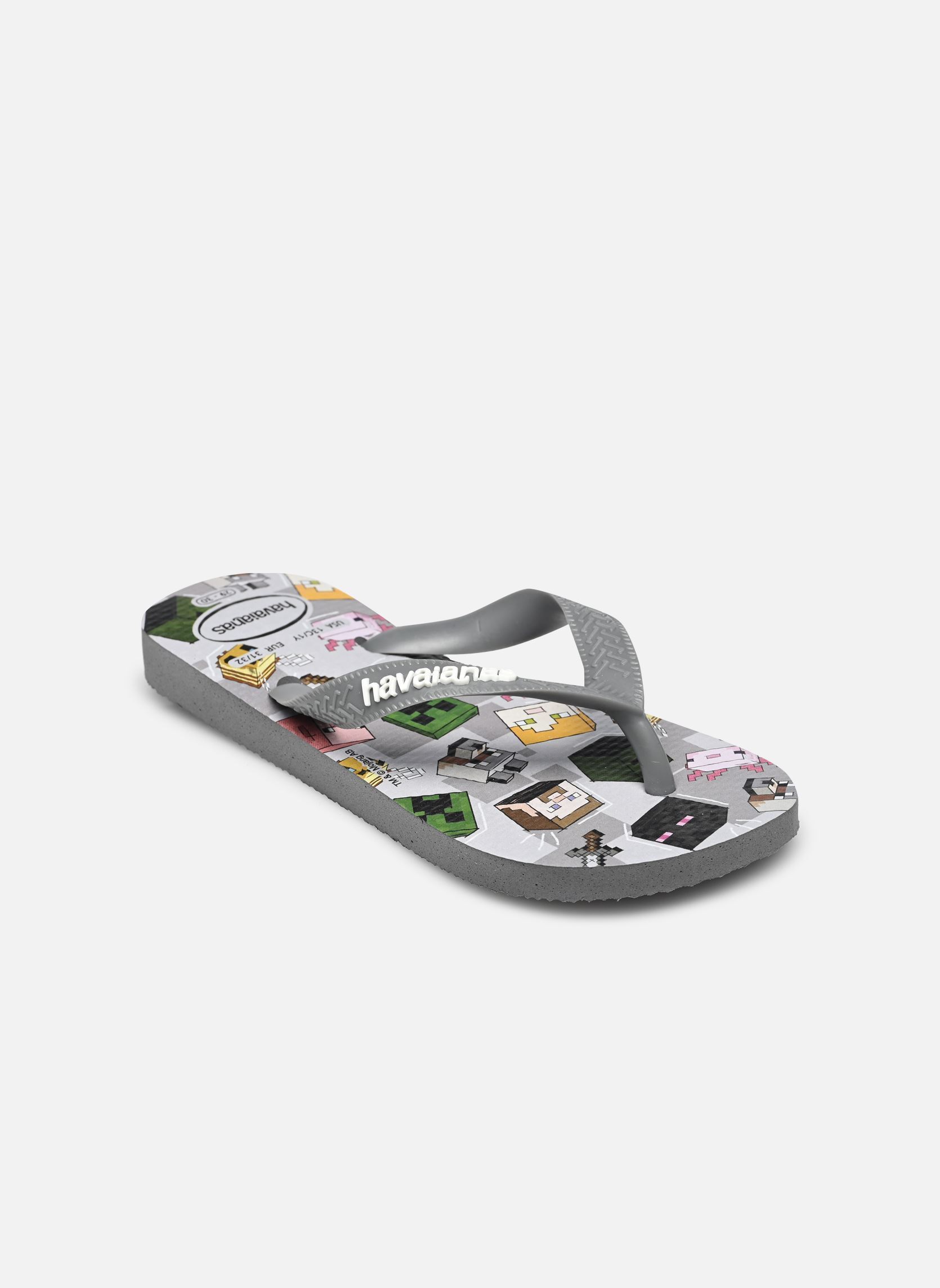 Slippers Kids Minecraft grijs Havaianas Slippers Kids Minecraft grijs Steel gray
