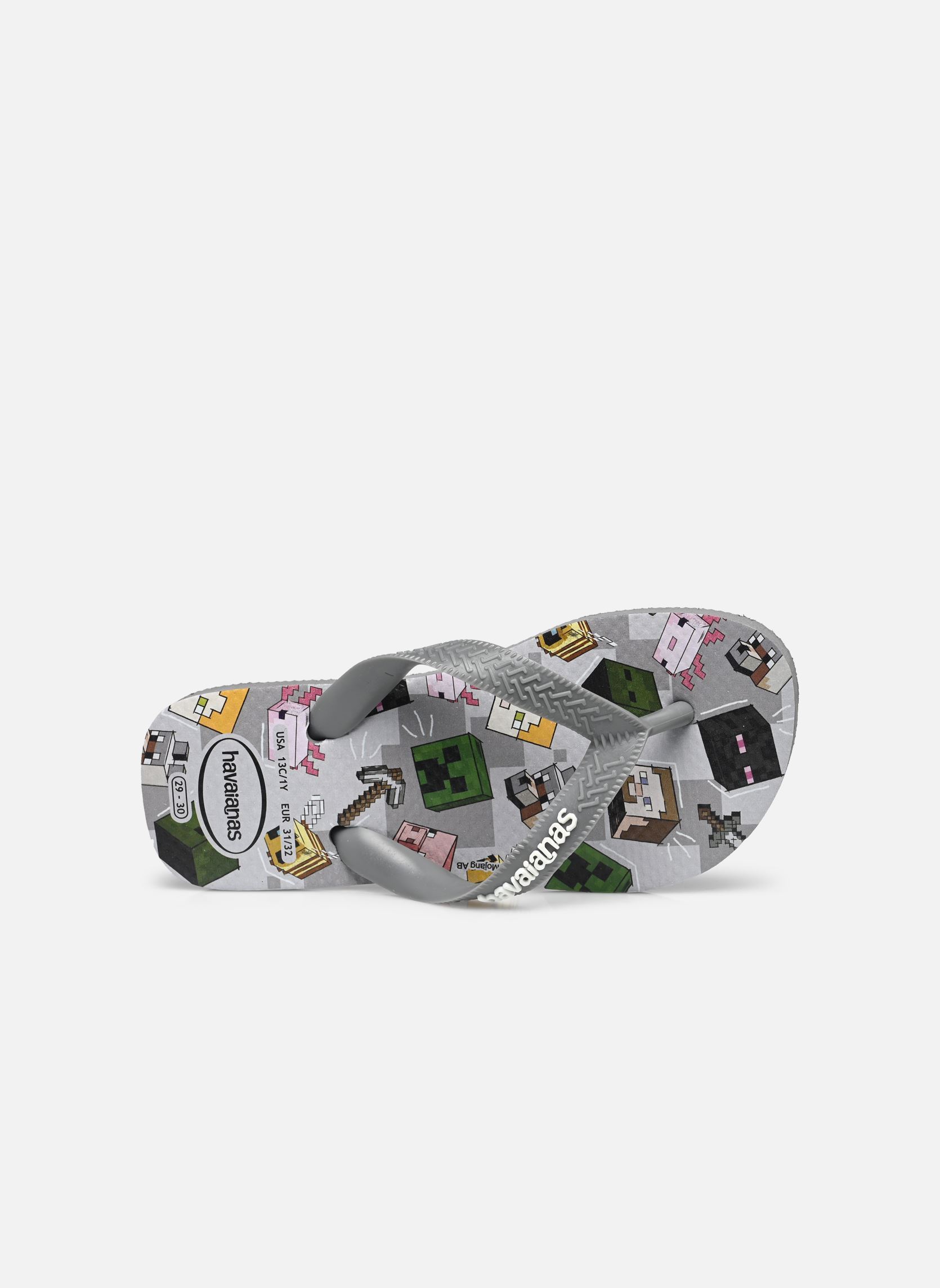 Slippers Kids Minecraft grijs Havaianas Slippers Kids Minecraft grijs Steel gray