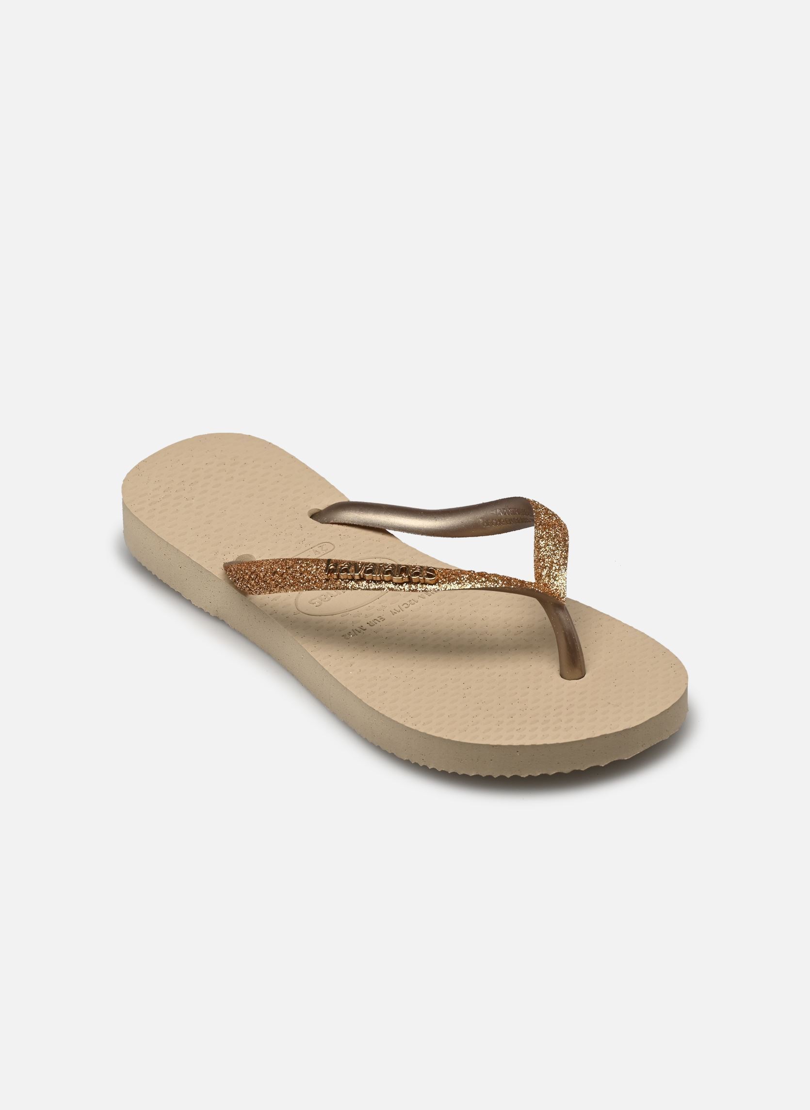 Flip-Flops Slim Glitter II beige Havaianas Flip-Flops Slim Glitter II beige SAND/GOLDEN LIGHT METALICO