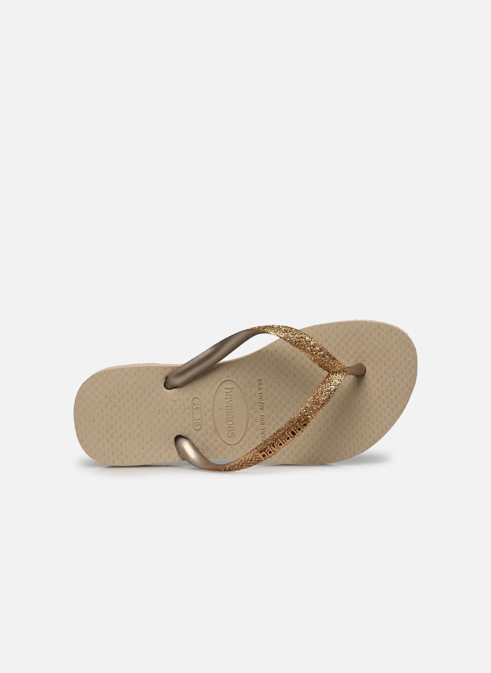 Flip-Flops Slim Glitter II beige Havaianas Flip-Flops Slim Glitter II beige SAND/GOLDEN LIGHT METALICO