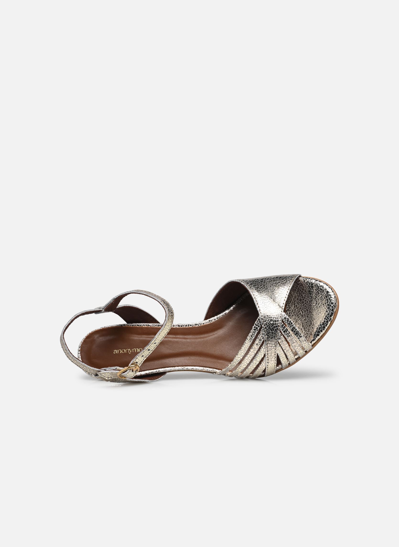 Sandales HERMINE 50 femme or et bronze Anonymous Copenhagen Sandales HERMINE 50 femme or et bronze CRACKLED METALLIC CHAMPAGNE