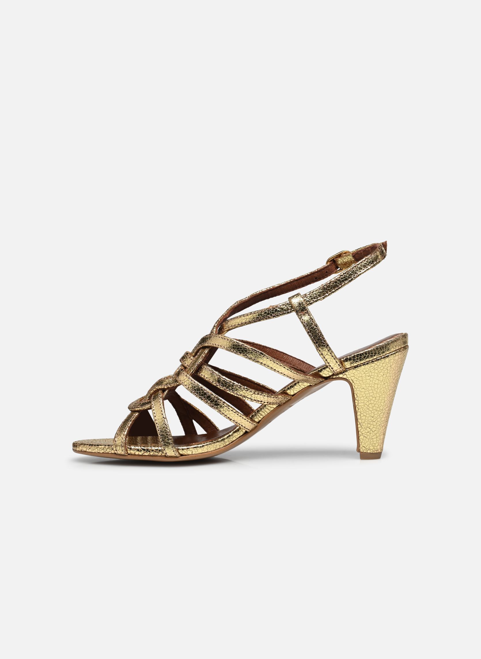 Sandales VICKEY 75 femme or et bronze Anonymous Copenhagen Sandales VICKEY 75 femme or et bronze CRACKLED METALLIC GOAT GOLD