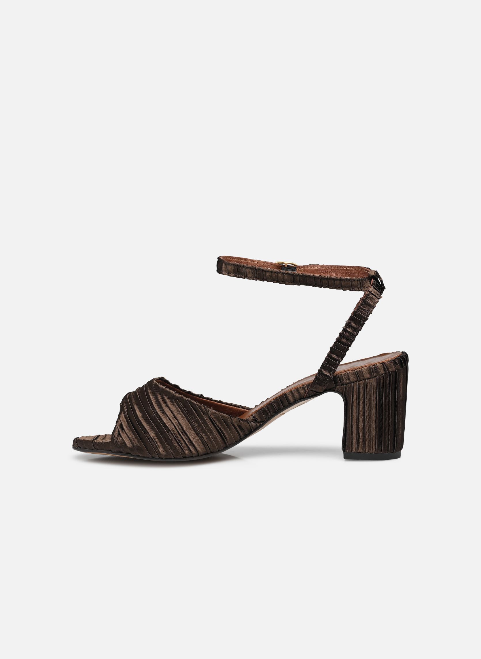 Sandali JOLIE PLEATED SATIN donna marrone Anonymous Copenhagen Sandali JOLIE PLEATED SATIN donna marrone EXPRESSO BROWN