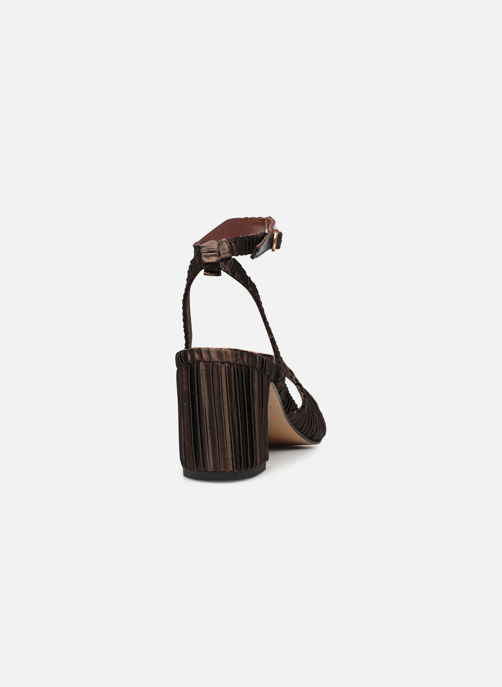 Sandali JOLIE PLEATED SATIN donna marrone Anonymous Copenhagen Sandali JOLIE PLEATED SATIN donna marrone EXPRESSO BROWN
