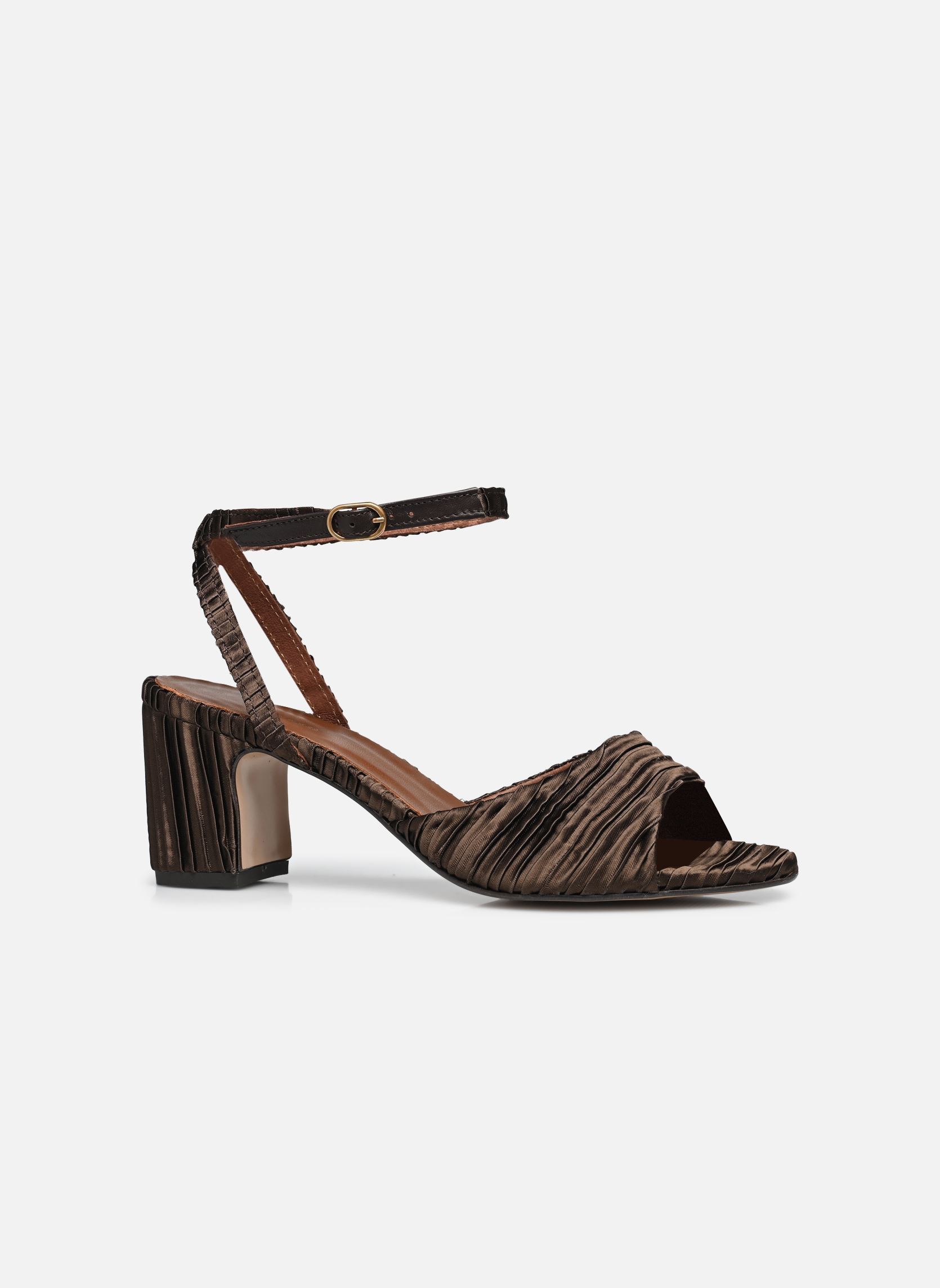Sandali JOLIE PLEATED SATIN donna marrone Anonymous Copenhagen Sandali JOLIE PLEATED SATIN donna marrone EXPRESSO BROWN