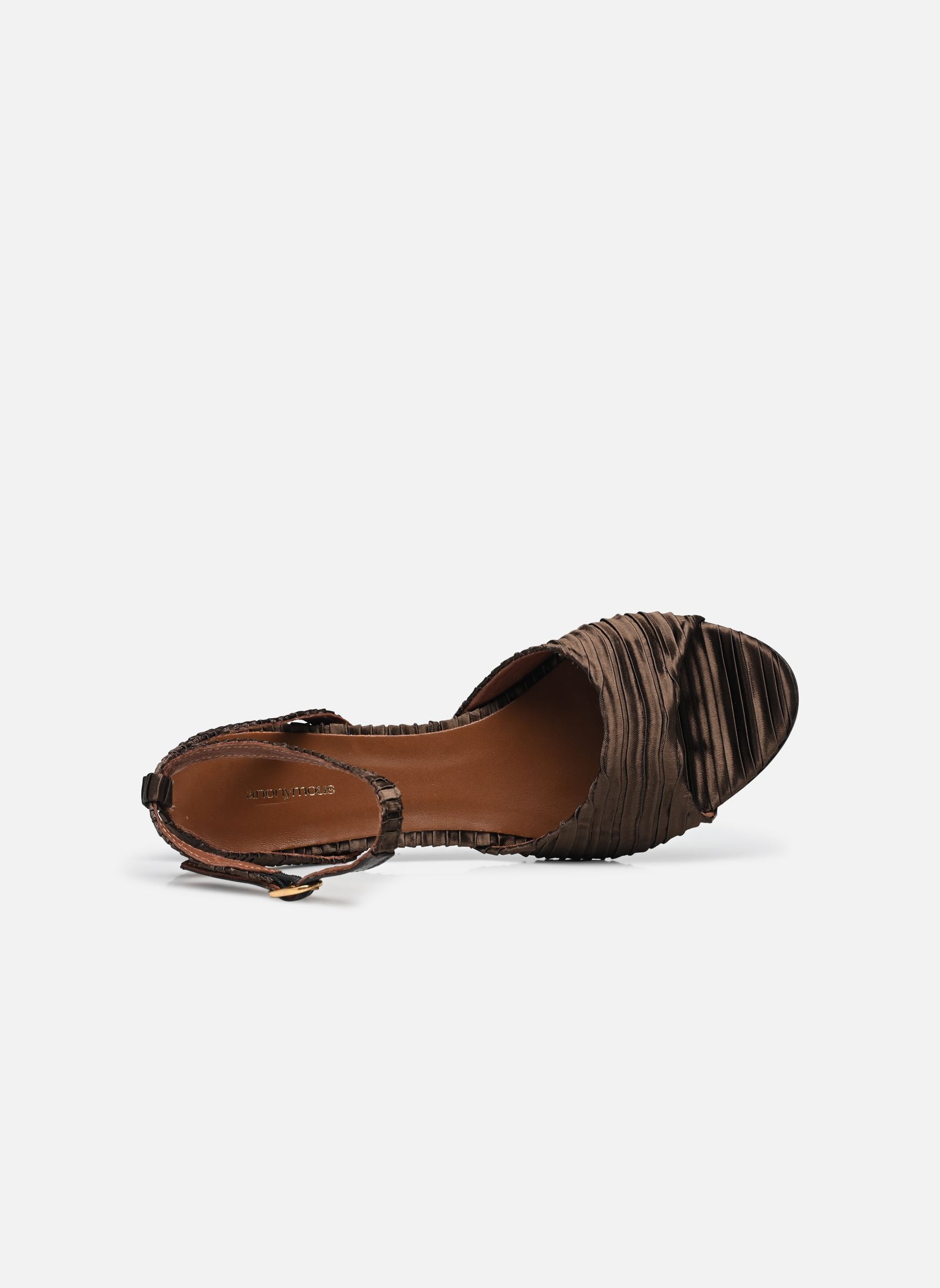 Sandali JOLIE PLEATED SATIN donna marrone Anonymous Copenhagen Sandali JOLIE PLEATED SATIN donna marrone EXPRESSO BROWN