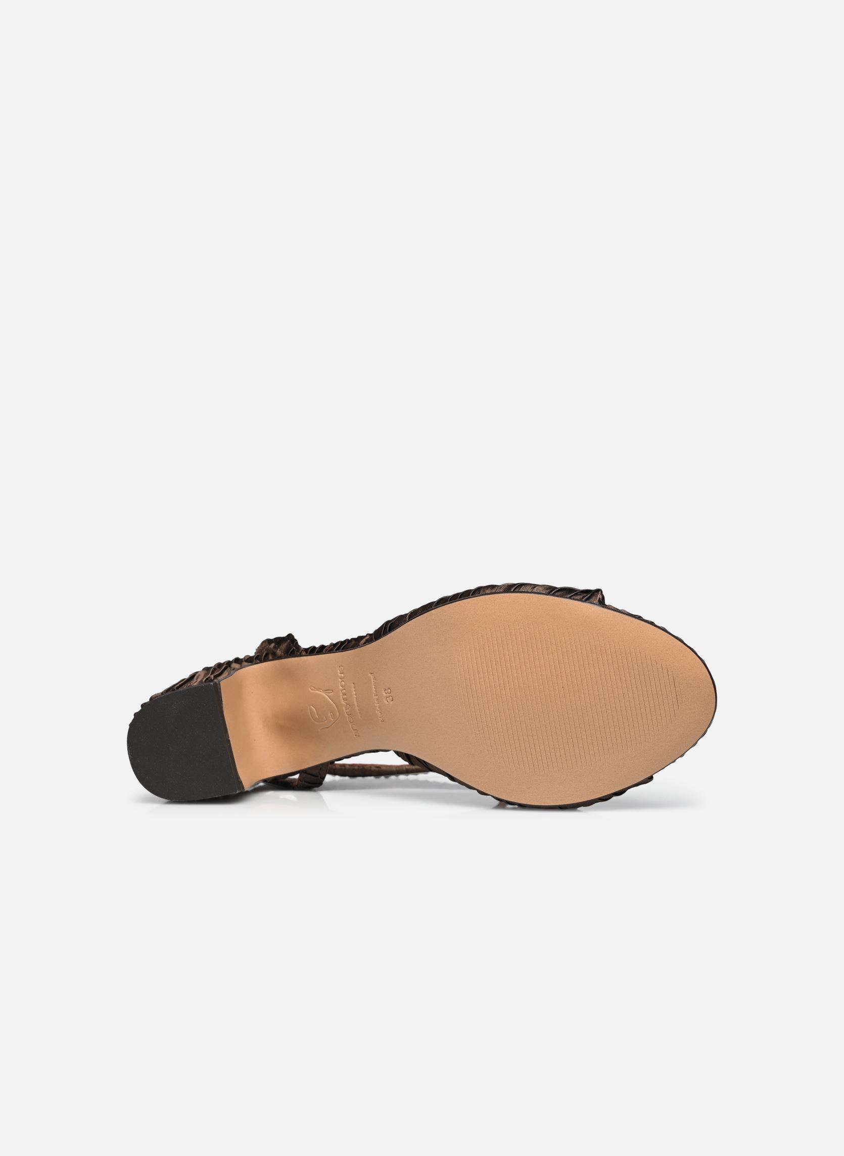 Sandali JOLIE PLEATED SATIN donna marrone Anonymous Copenhagen Sandali JOLIE PLEATED SATIN donna marrone EXPRESSO BROWN