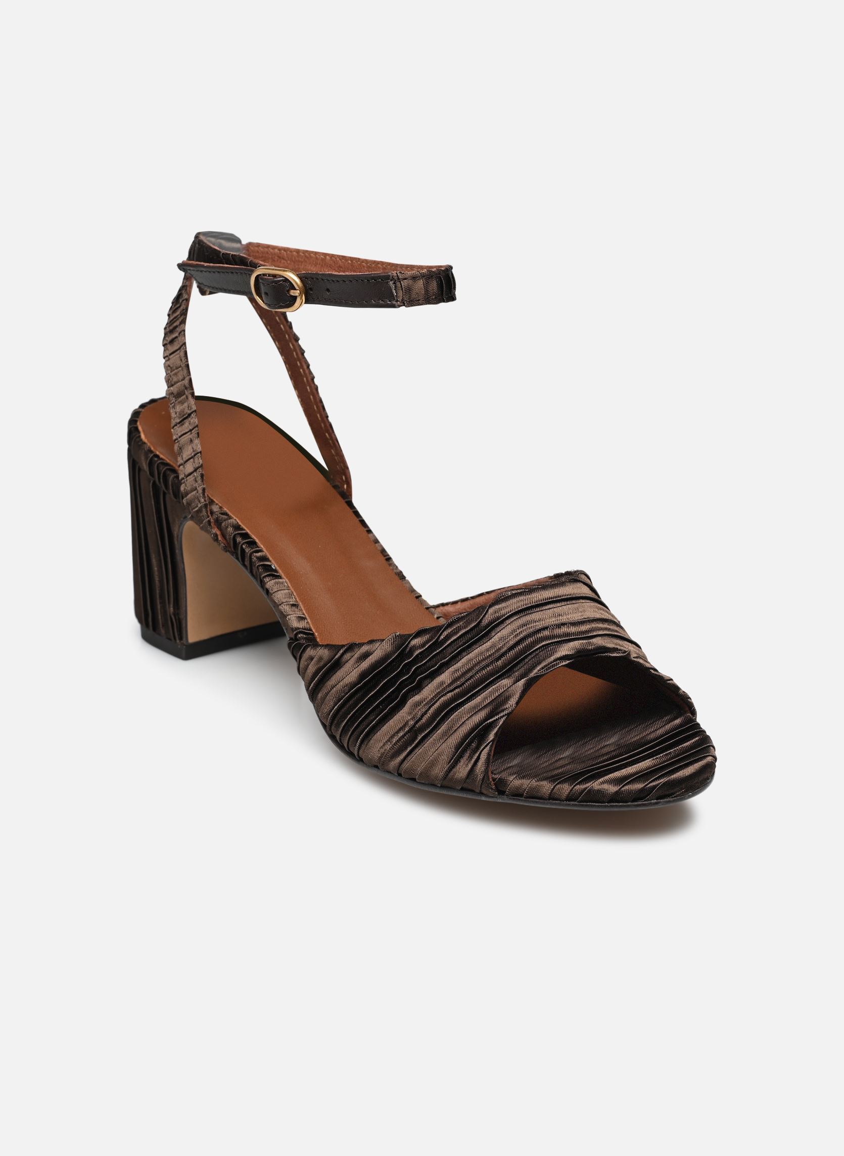 Sandali JOLIE PLEATED SATIN donna marrone Anonymous Copenhagen Sandali JOLIE PLEATED SATIN donna marrone EXPRESSO BROWN