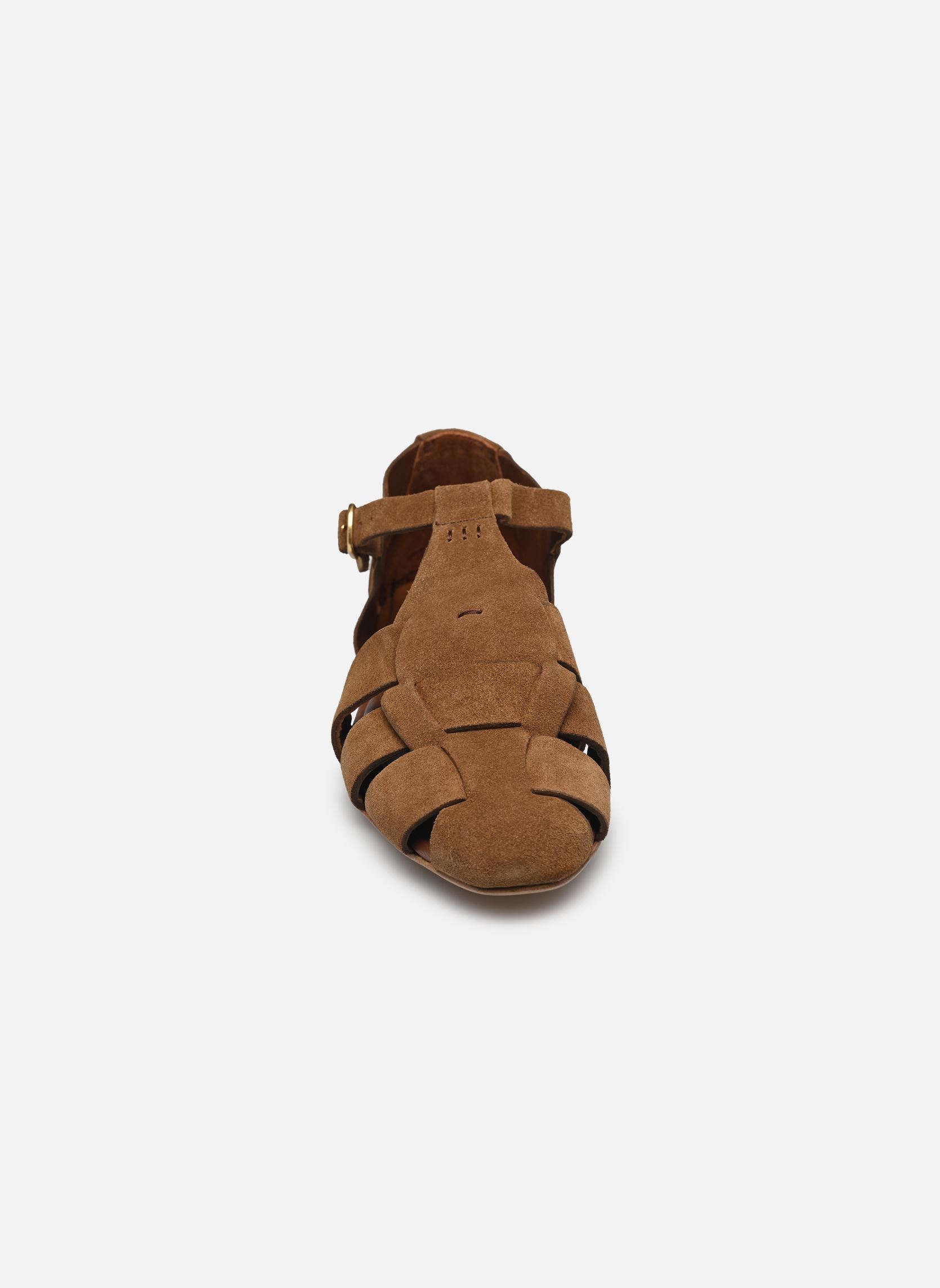 Platte sandalen LAIN FLATS dames bruin Anonymous Copenhagen Platte sandalen LAIN FLATS dames bruin CALF SUEDE CINNAMON