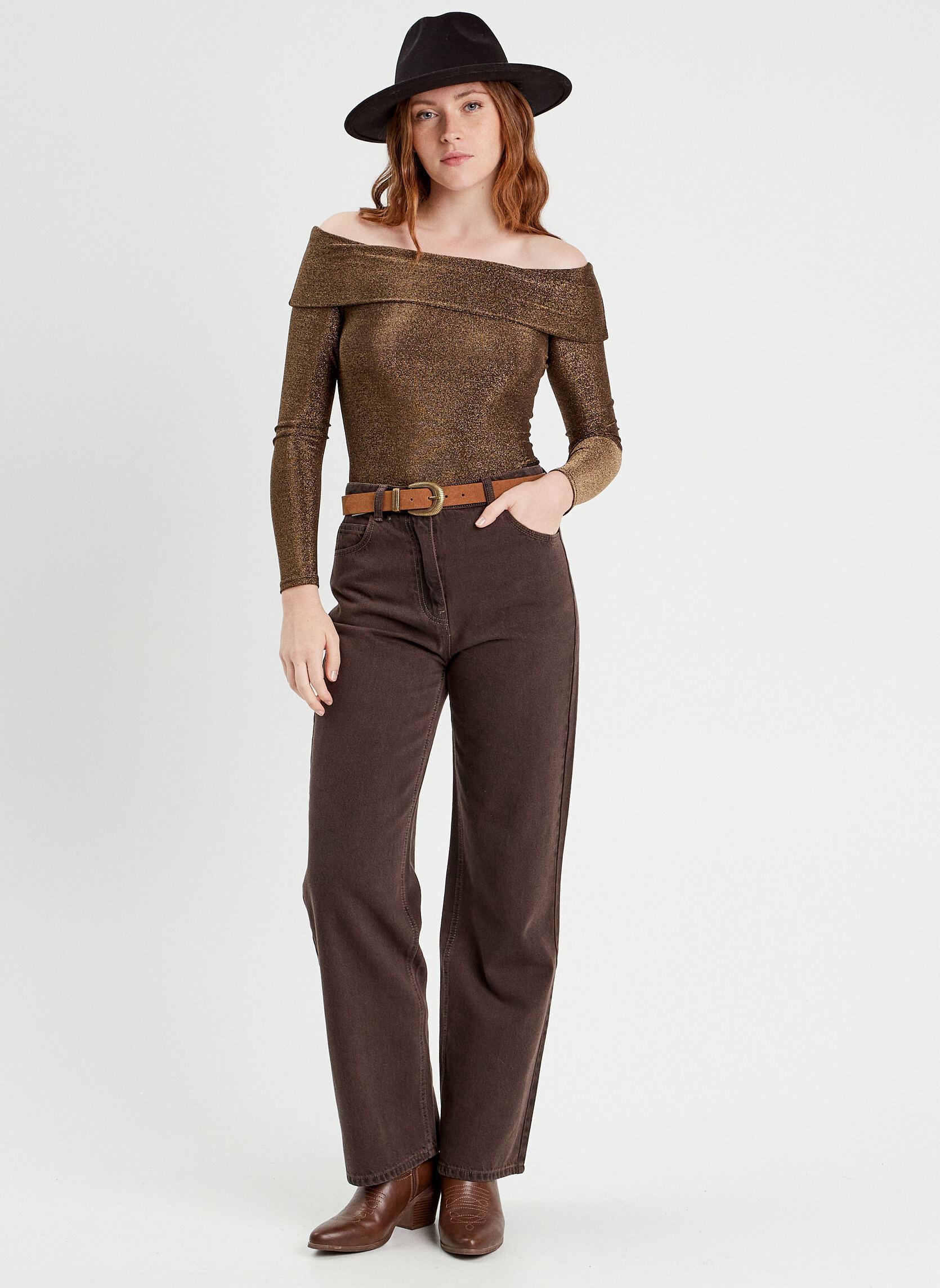 Rechte broeken Delho-Oasis dames bruin Cache Cache Rechte broeken Delho-Oasis dames bruin COFFEE BEAN