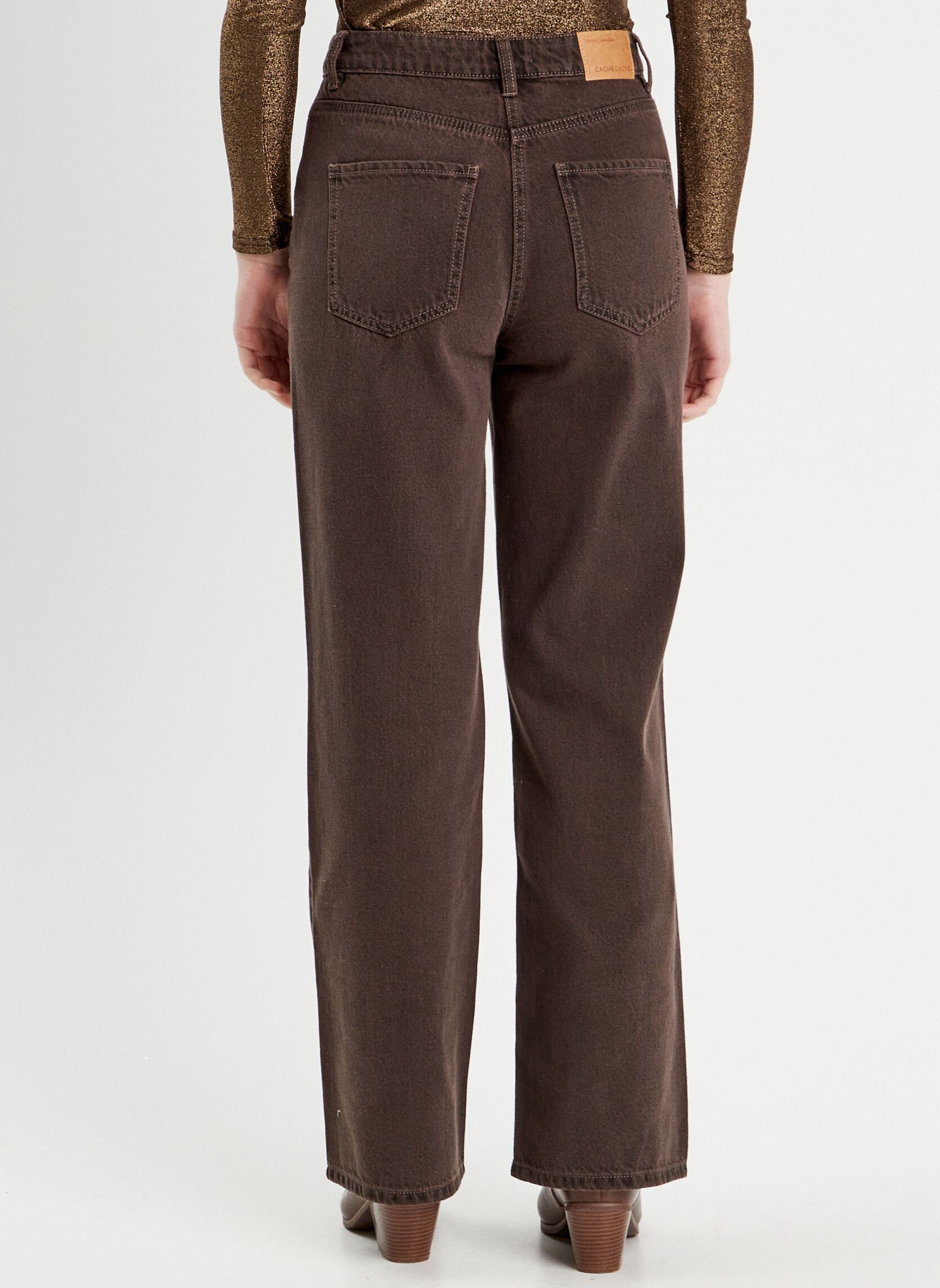 Rechte broeken Delho-Oasis dames bruin Cache Cache Rechte broeken Delho-Oasis dames bruin COFFEE BEAN