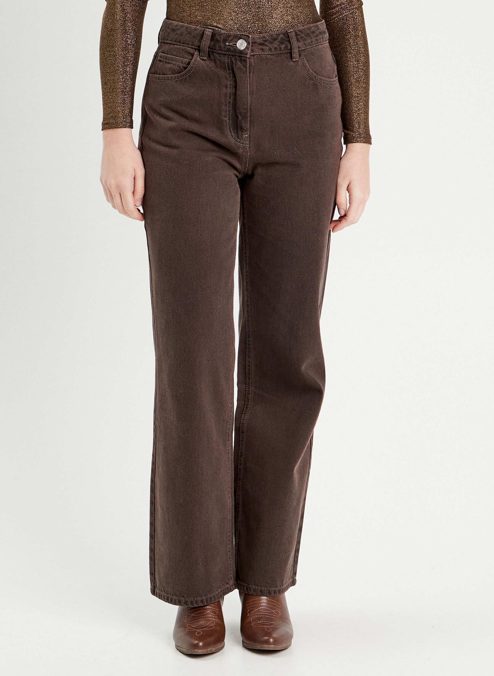 Rechte broeken Delho-Oasis dames bruin Cache Cache Rechte broeken Delho-Oasis dames bruin COFFEE BEAN